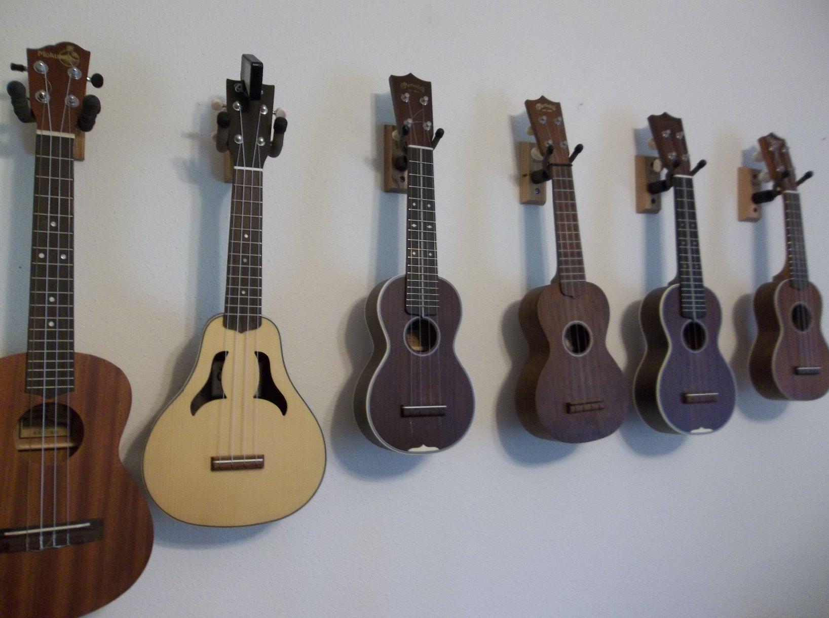 String Swing Ukulele Wall Mount Stand for Mandolin Ukelele Concert Pineapple Soprano Tenor and Baritone - Black Walnut Hardwood CC01UK-BW customer photo 2