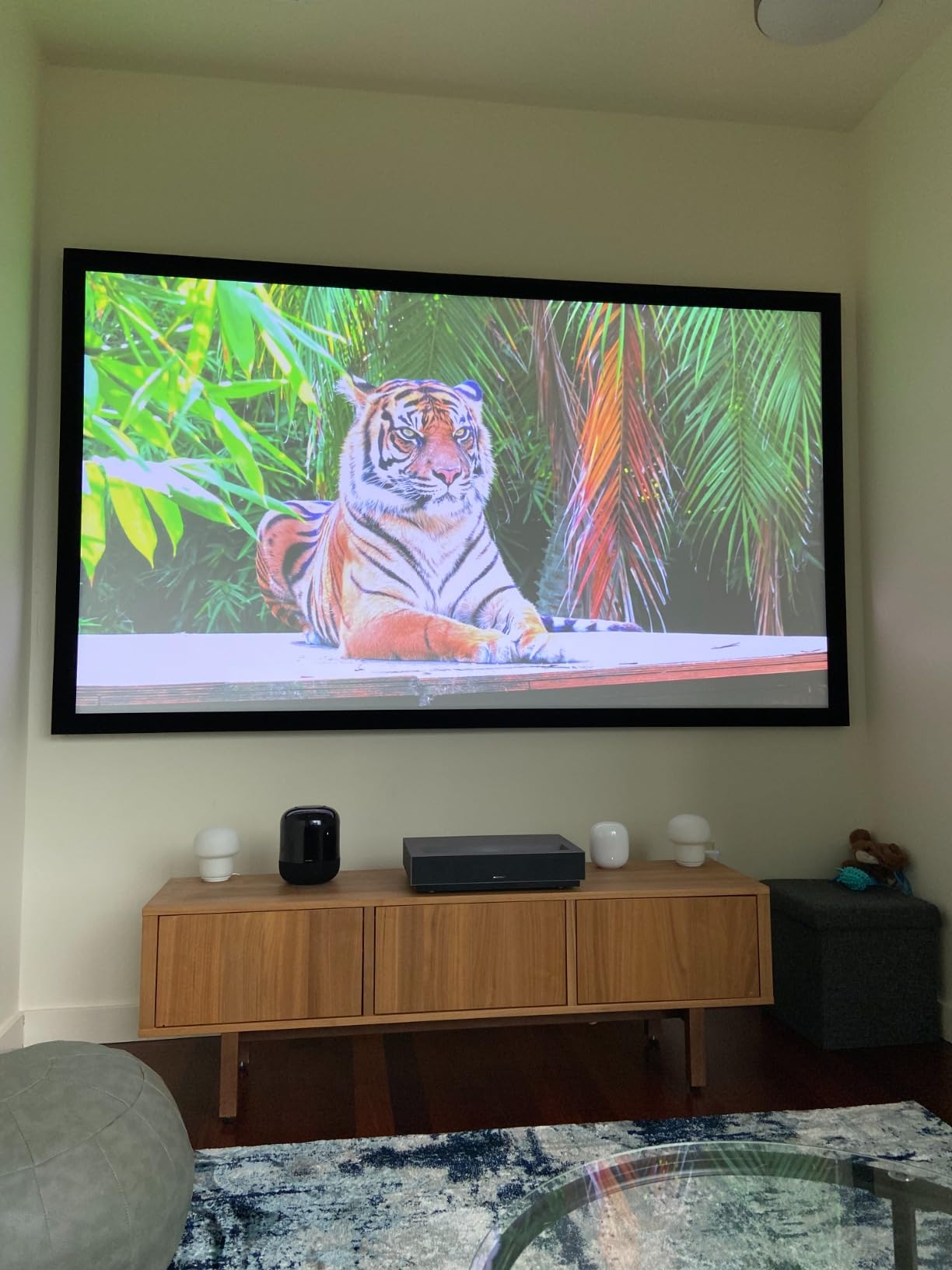 Silver Ticket Products STR Series 6 Piece Home Theater Fixed Frame 4K / 8K Ultra HD, HDTV, HDR & Active 3D Movie Projection Screen, 16:9 Format, 150