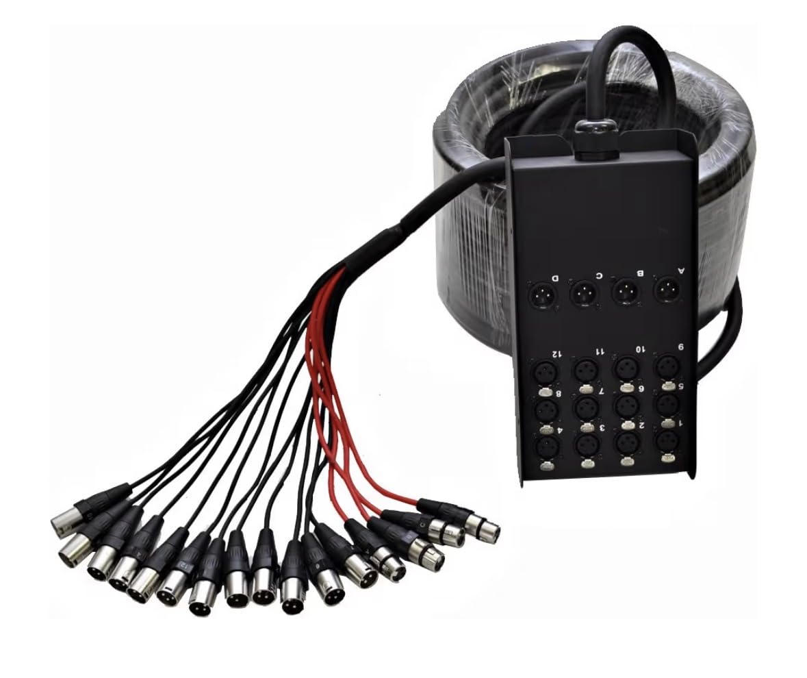 Seismic Audio Speakers 12 Channel Low Profile XLR Send Circuit Board Snake Cable, XLR Splitter Cable, 100 Feet customer photo 1
