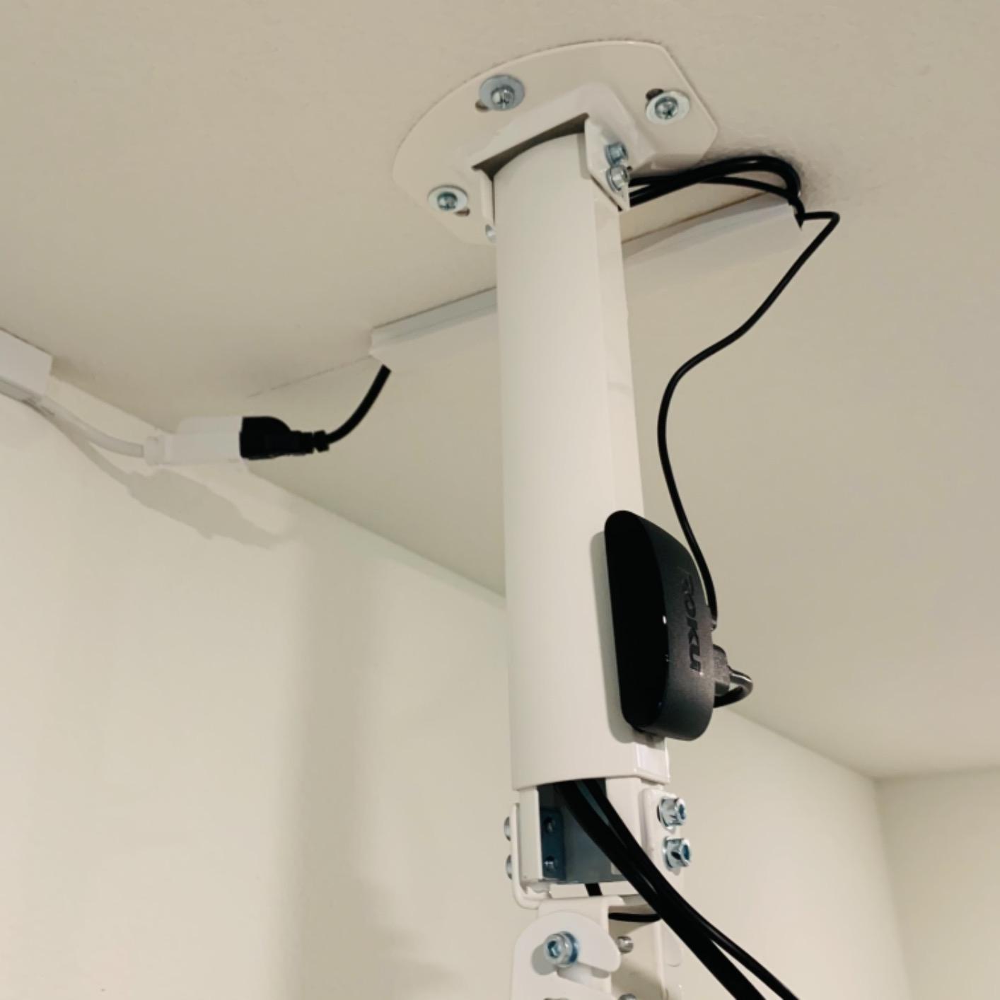VIVO Universal Extending Ceiling Projector Mount, Height Adjustable Projection, White, MOUNT-VP02W customer photo 1