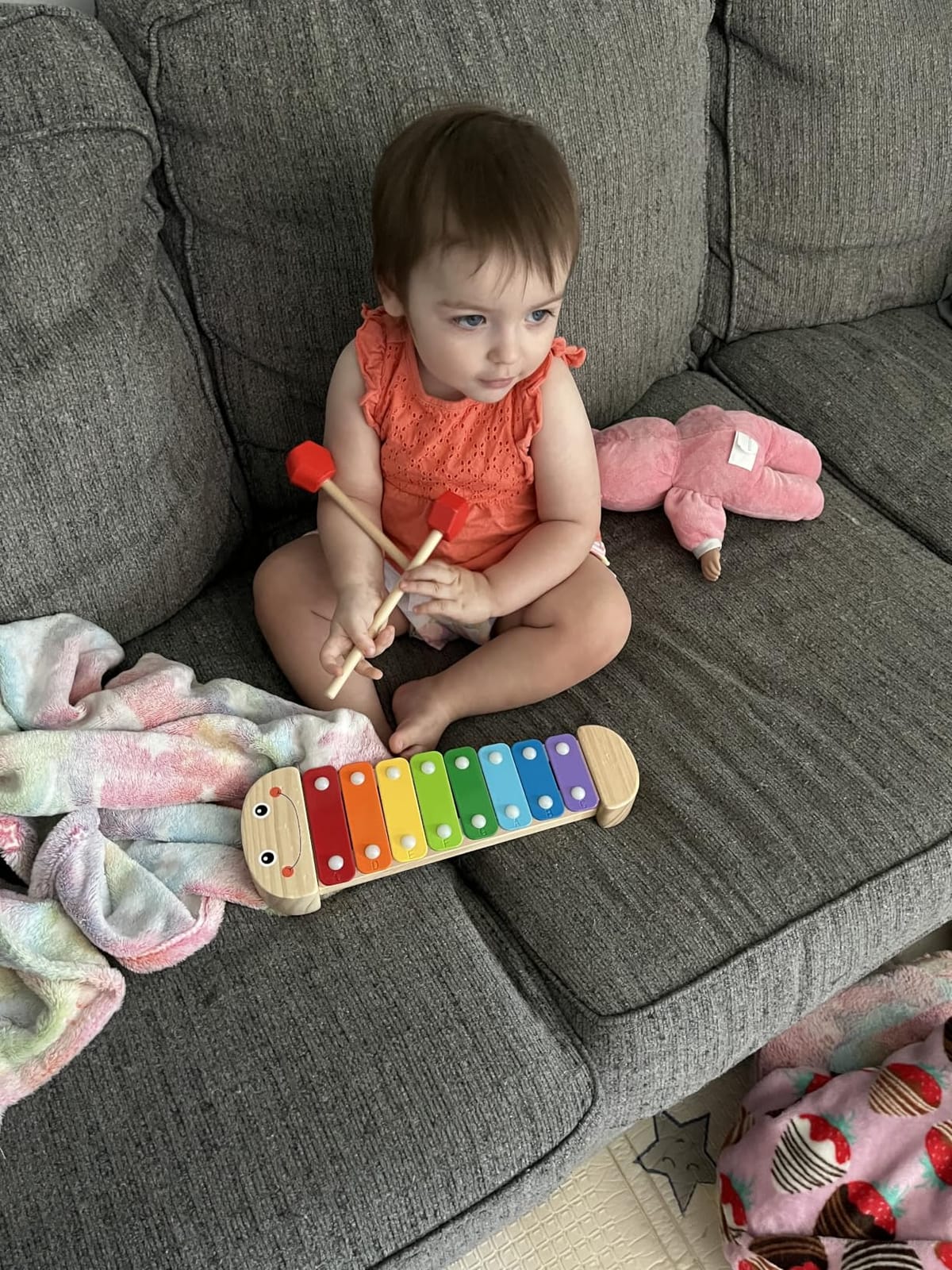 Melissa & Doug Caterpillar Xylophone Musical Toy with Wooden Mallets customer photo 2