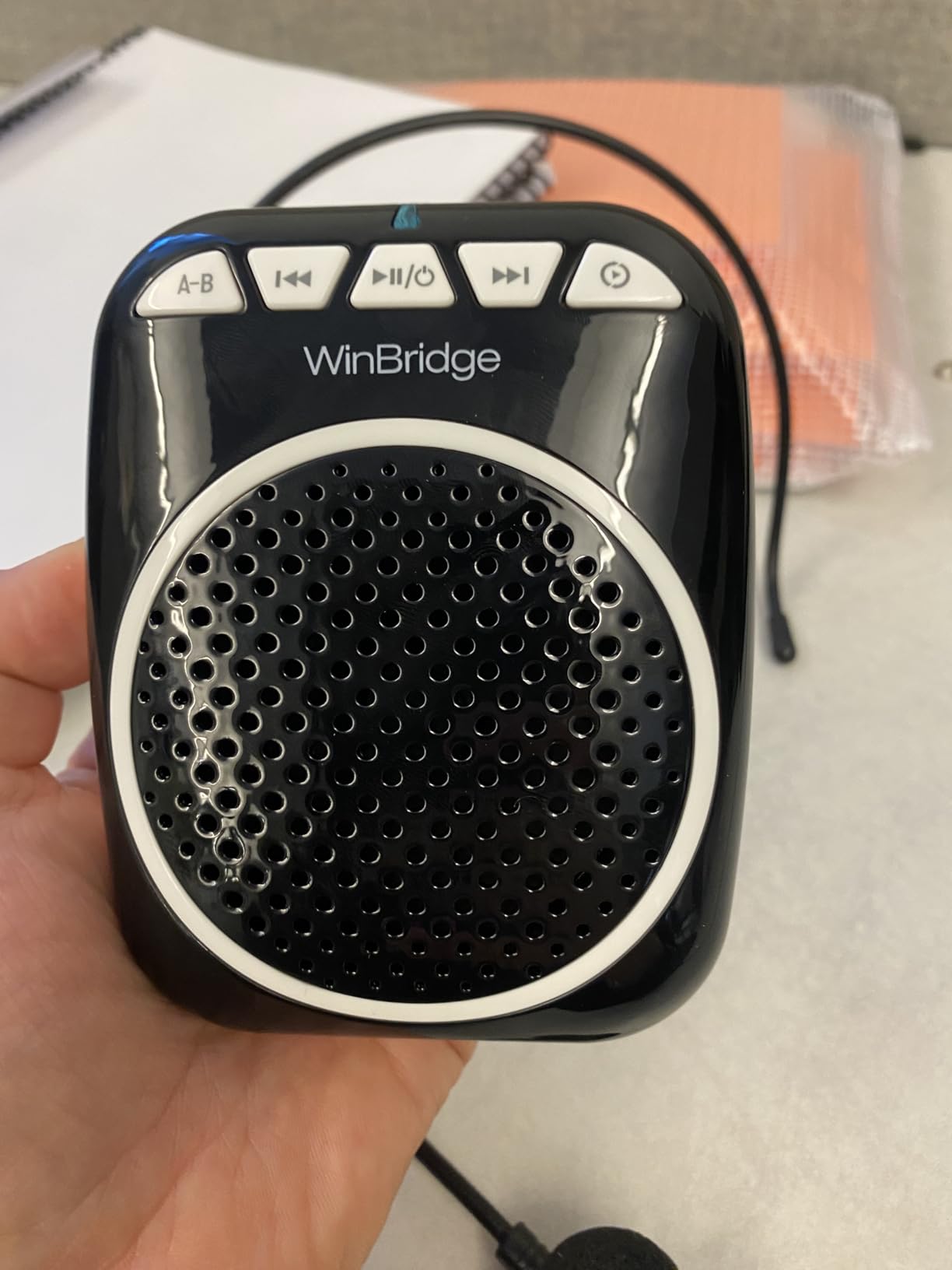 WinBridge Voice Amplifier with Wired Headset Microphone for Teachers WB001 | Bluetooth/TF/USB, Compact Portable Speaker and Microphone Set for Classrooms & Tours, Elderly, Coaches & Public Speaking customer photo 1