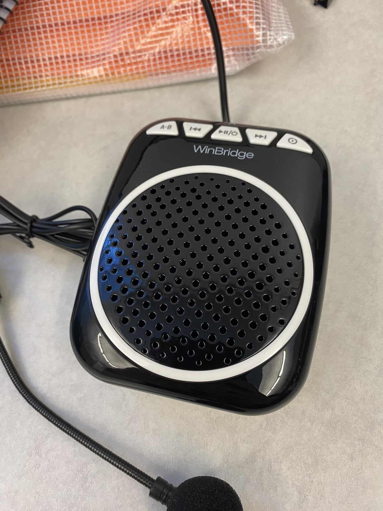 WinBridge Voice Amplifier with Wired Headset Microphone for Teachers WB001 | Bluetooth/TF/USB, Compact Portable Speaker and Microphone Set for Classrooms & Tours, Elderly, Coaches & Public Speaking customer photo 2