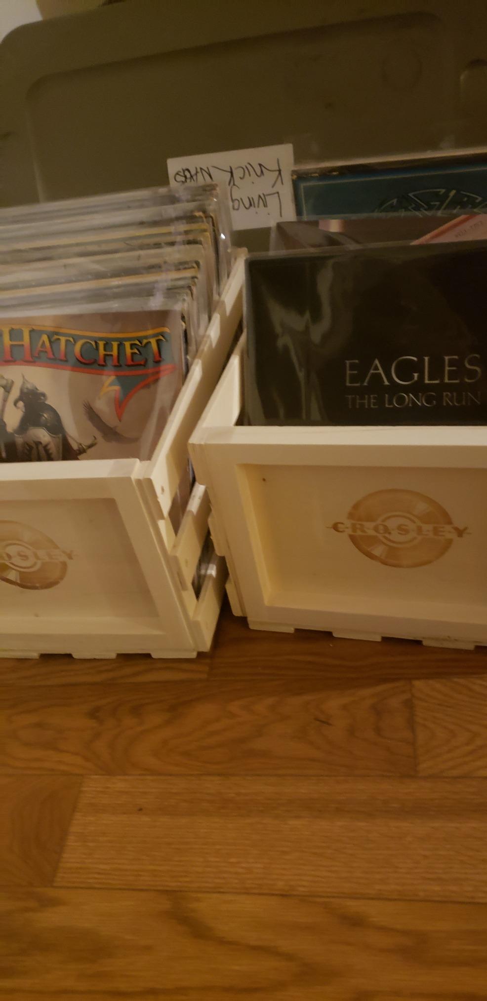 Crosley AC1004A-NA Record Storage Crate Holds up to 75 Albums, Natural customer photo 1