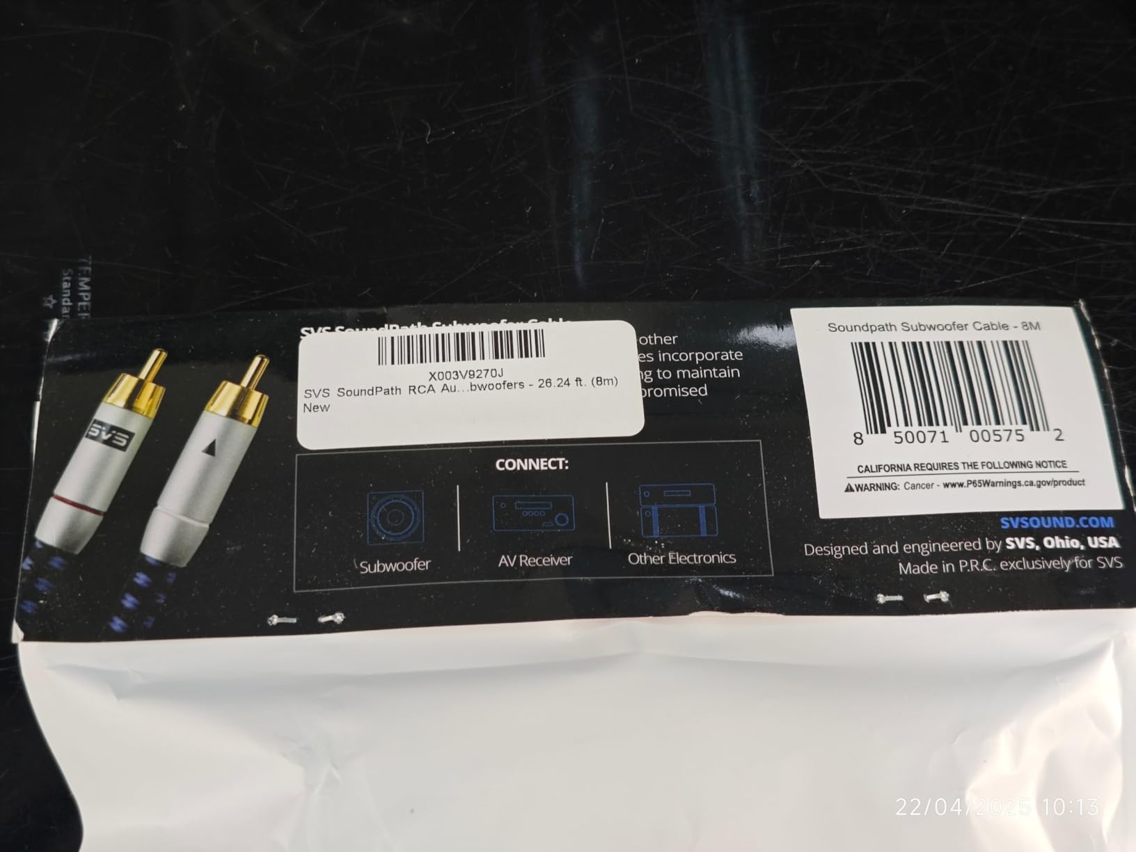 SVS SoundPath 5M RCA Audio Interconnect customer photo 2