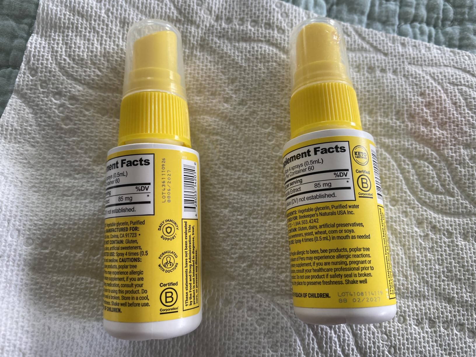 Beekeeper's Naturals Propolis Throat Spray for Daily Immune Support, 1 oz | 95% Bee Propolis Extract, Natural Immune Support & Sore Throat Relief, Antioxidants, Keto, Paleo, Gluten-Free customer photo 1