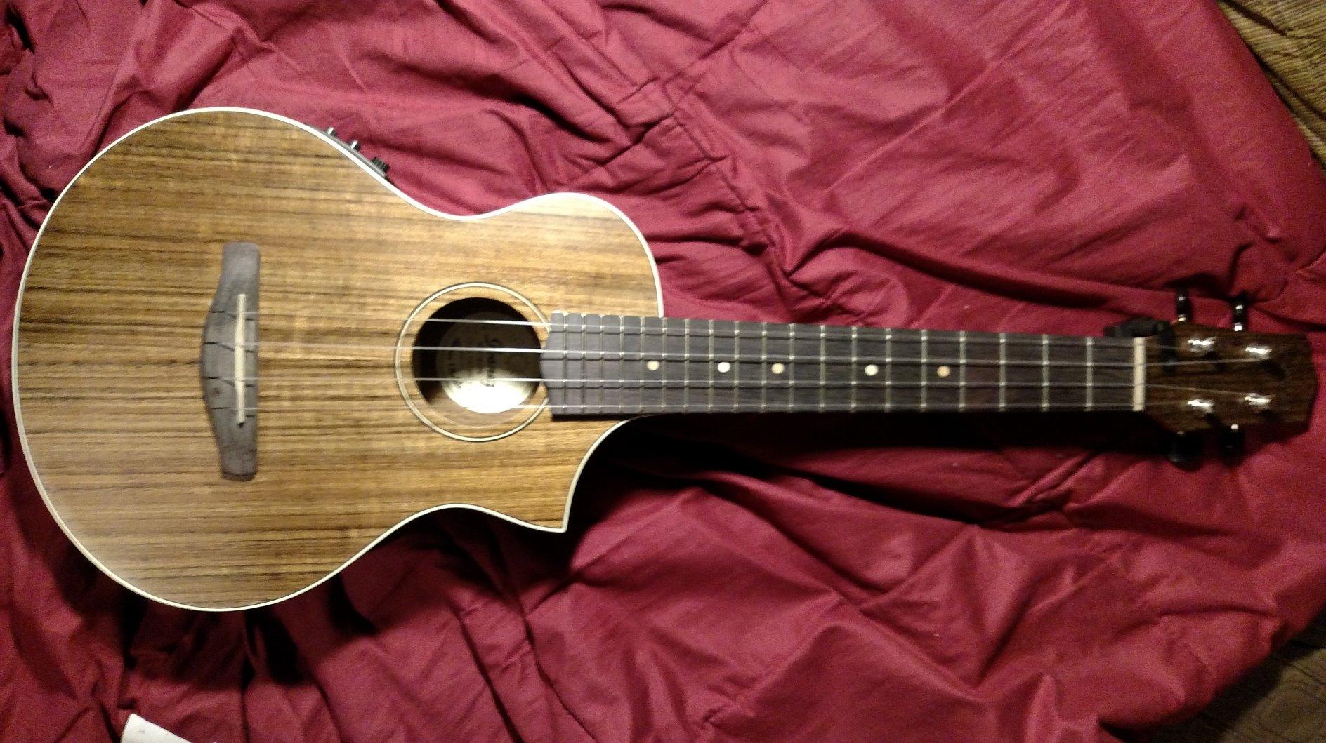 Ibanez UEWT14E Tenor Ukulele with Electronics and Cutaway - Natural customer photo 1