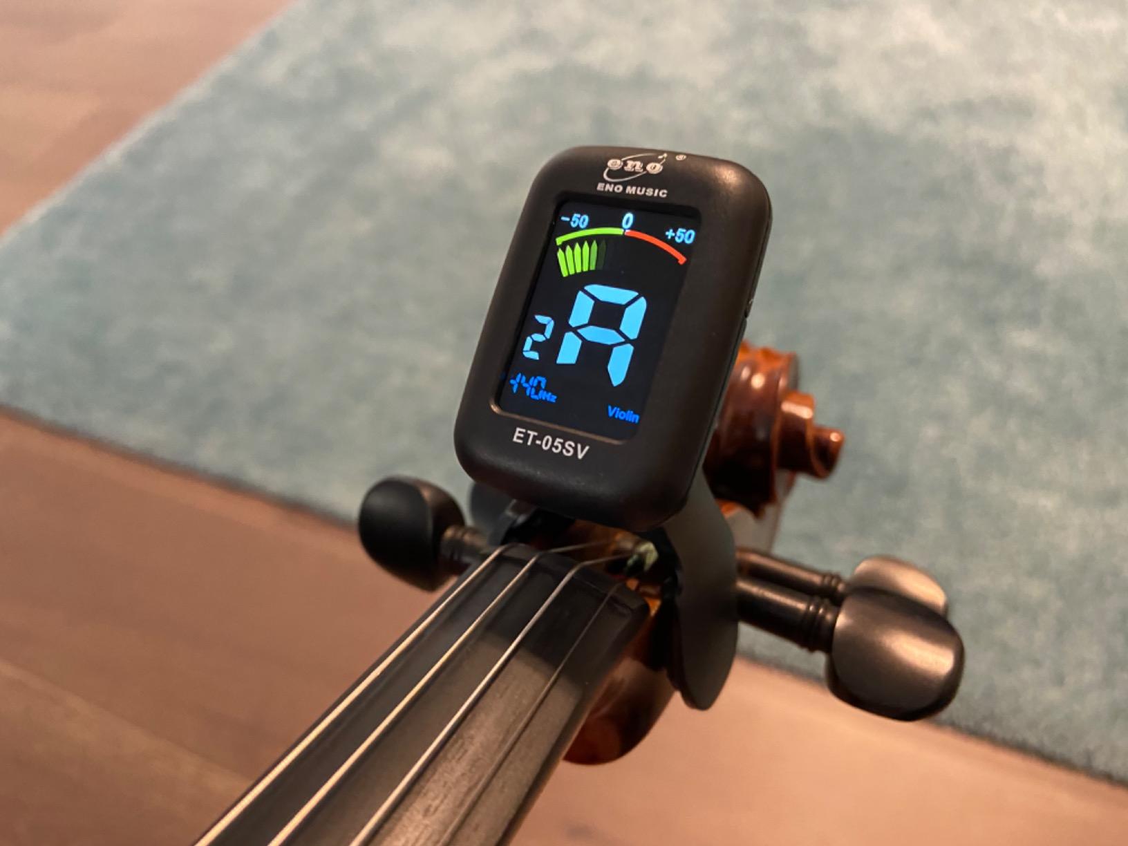 ENO MUSIC Professional Violin Viola Tuner, Colorful LCD Display Easy Control Clip on Accurate Violin Tuner customer photo 1