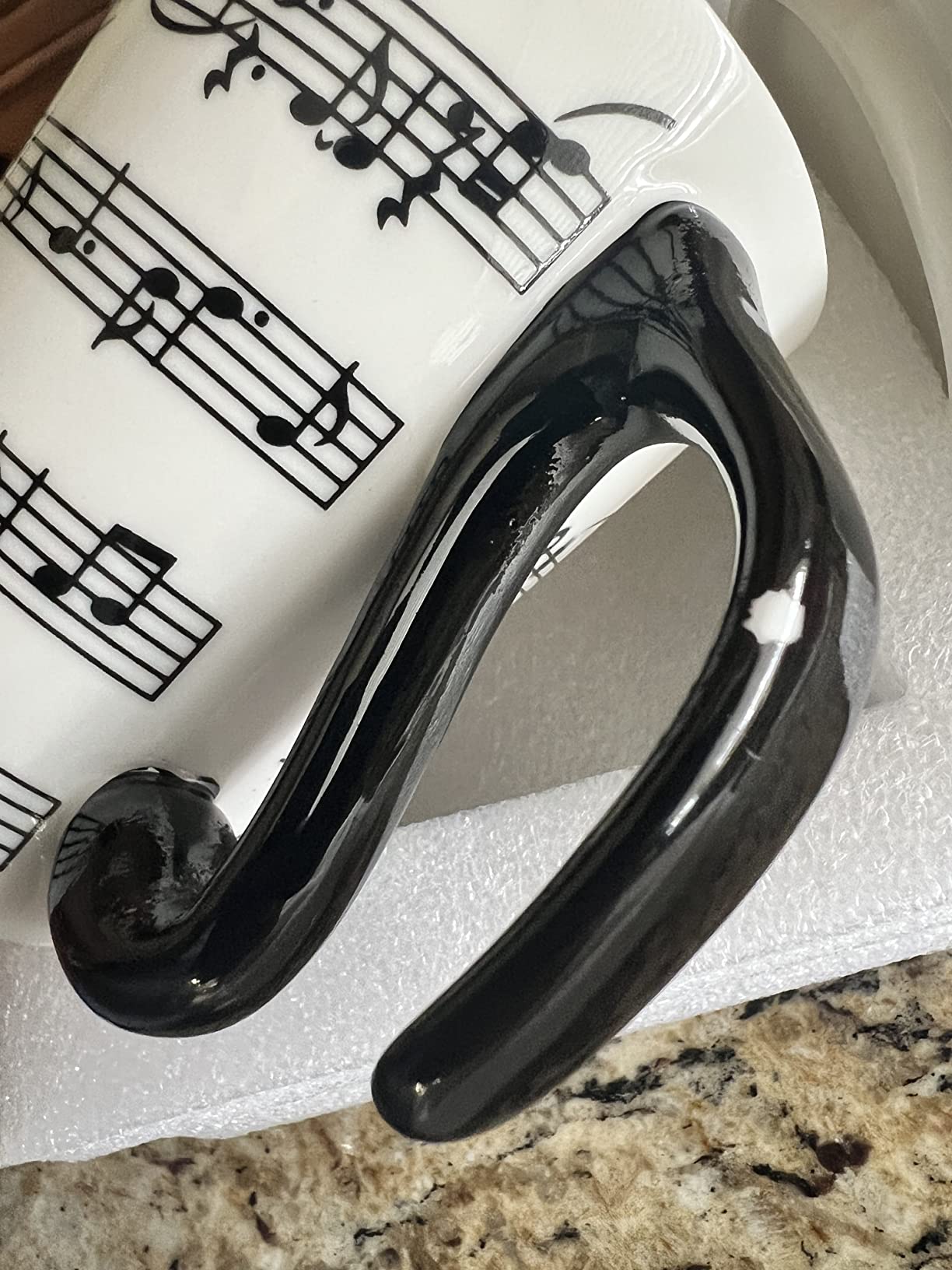 HLJgift Creative Ceramic Musician Coffee Mug Tea Cup with Lid Staves Music Notes - Teacher Gift customer photo 1