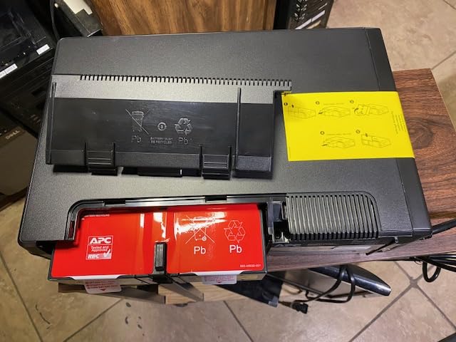 APC UPS 1500VA/900W Battery Backup for PCs, Office Electronics, BX1500M | Back-Ups Pro UPS for home offices. 10 outlets, LCD, AVR, surge protection, 68-min runtime (@100W) for PCs & workstations customer photo 1