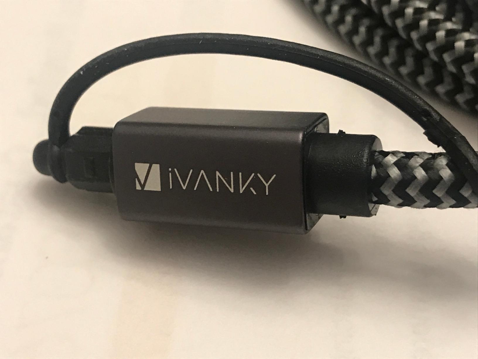 IVANKY Optical Audio Cable 6ft, Toslink Fiber Optic S/PDIF Digital Audio | 24K Gold-Plated, Braided, CL3 Rated, for Soundbar TV Samsung Xbox PS4 Sonos Home Cinema Stereo, Toray Original Fiber Core customer photo 2
