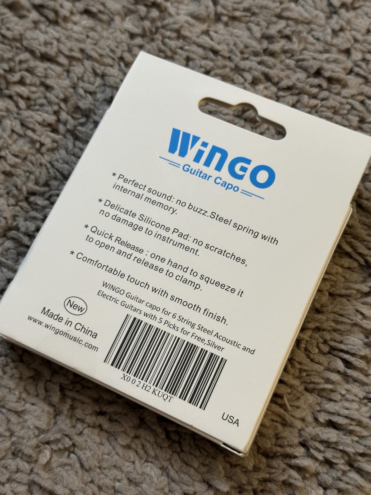 WINGO Guitar Capo for Acoustic Electric Guitars-Rosewood Color with 5 Picks customer photo 2