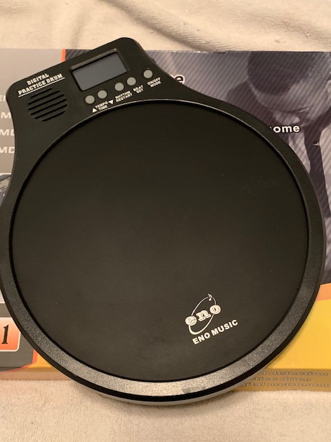 ENO MUSIC Percussion Drum Practice Devices and Built-in Electronic Metronome 2 in 1 Electronic Musical Instruments Practice Pad for Beginners and Professional Drum Players Black customer photo 1
