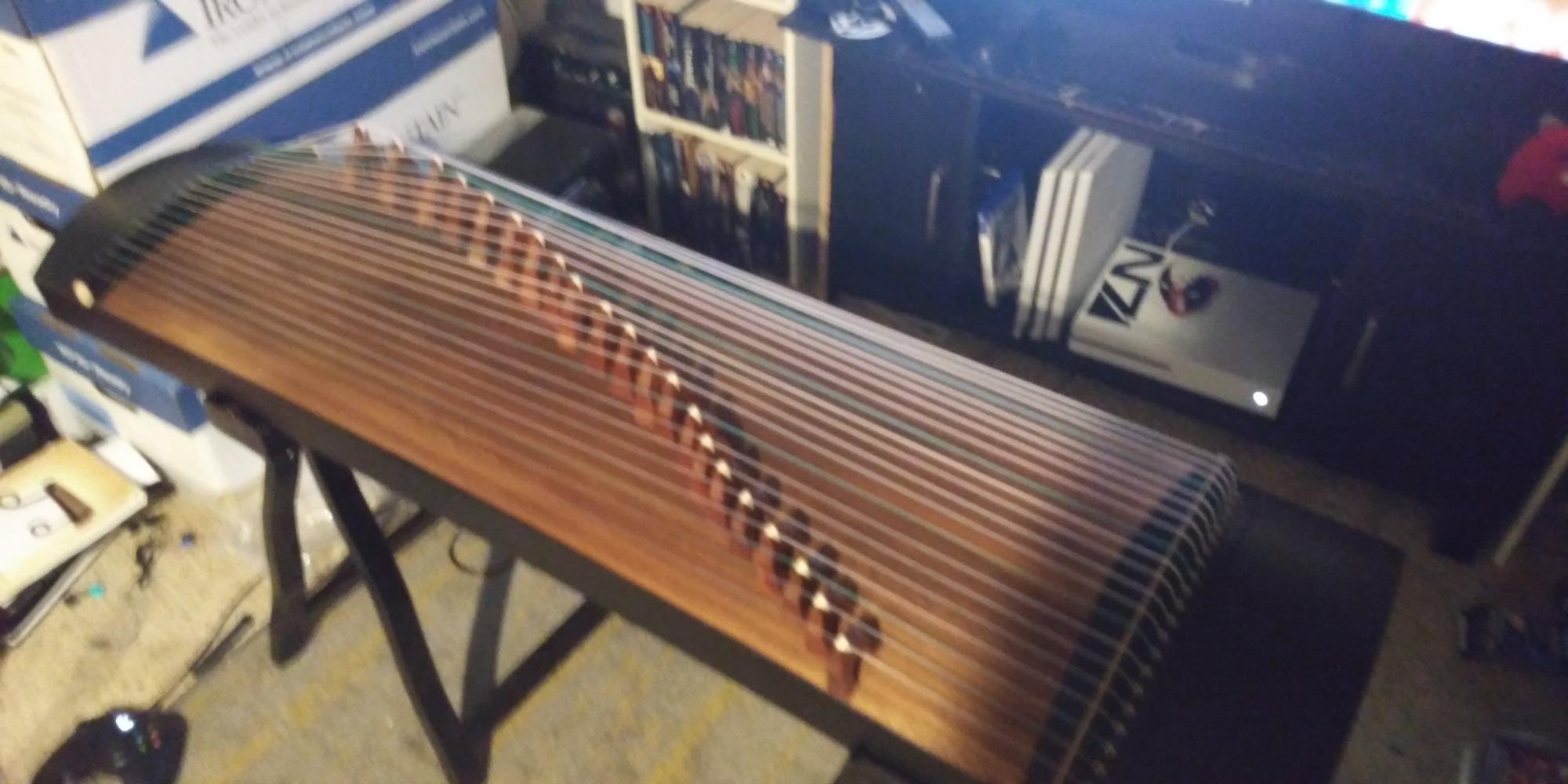 Professional Black Sandalwood Travel Guzheng - INCLUDES COMPREHENSIVE TUTORIAL BOOK AND ETUDES customer photo 1