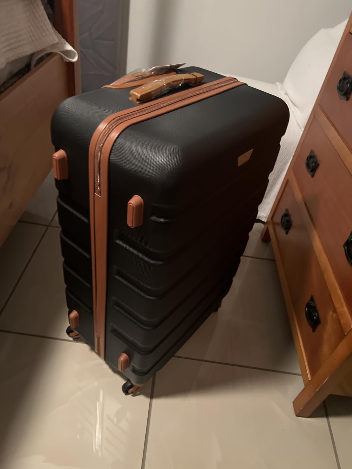Coolife Luggage Set, Lightweight Durable Hardshell, 3 piece, Red | suitcase set with 360° Spinner Wheels, TSA-approved Lock, Checked Family Travel, 20/24/28 Inch customer photo 2