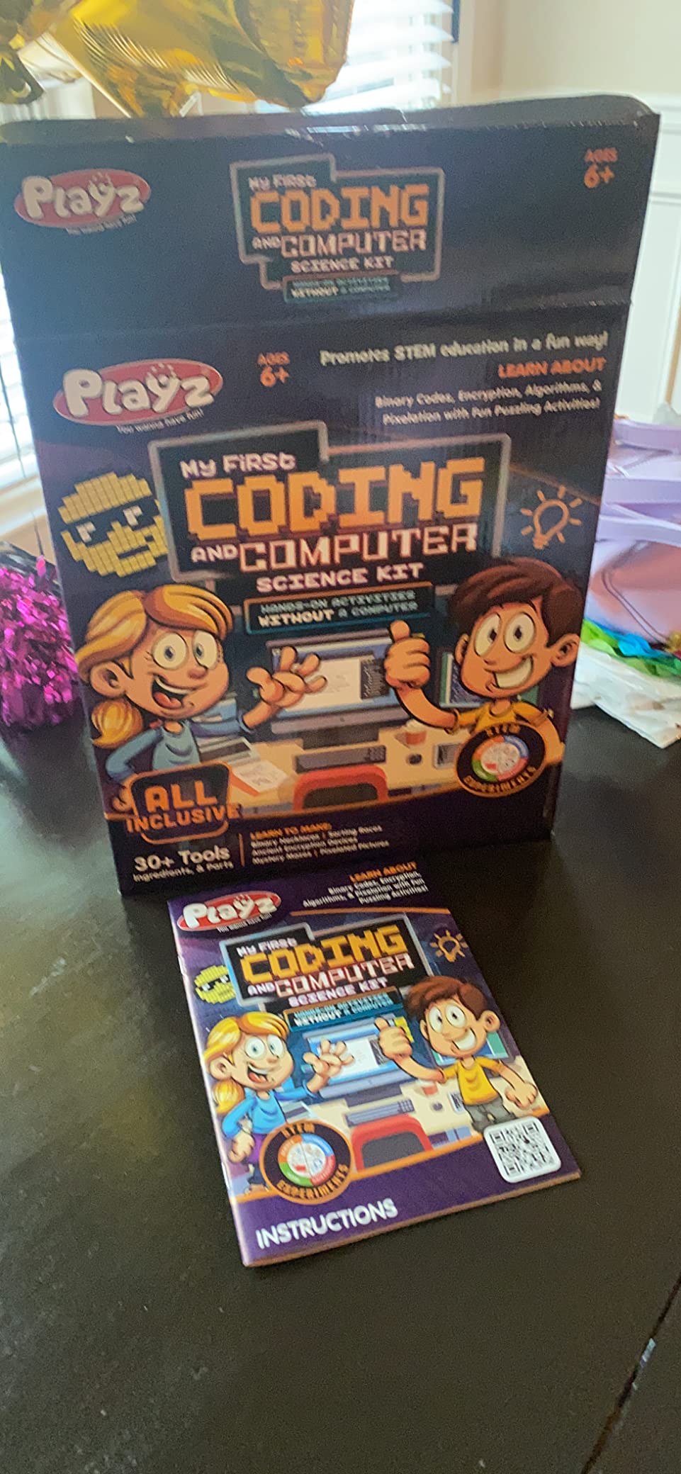 Playz Coding Learning kit, Educational Science Kits for Kids Age 8-12 | Computer Coding for kids STEM Activities Kit, kids Programming Coding Toys Gifts, DIY Technology STEM kit customer photo 2
