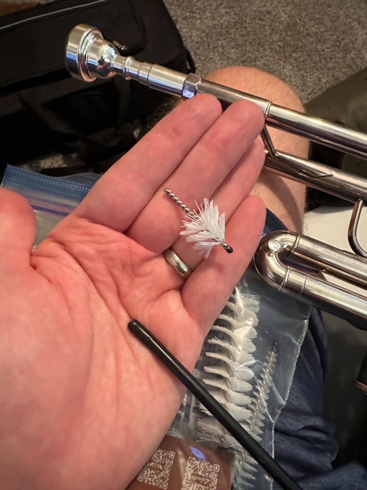 Libretto Trumpet (Cornet) All-Inclusive Care Kit w/Instructions: Valve Oil+Slide Grease+Cleaning Cloth+Mouthpiece/Valve/Bore Brushes, Giftable Handy Case, Time to Clean & Extend Life of Your Trumpet! customer photo 1