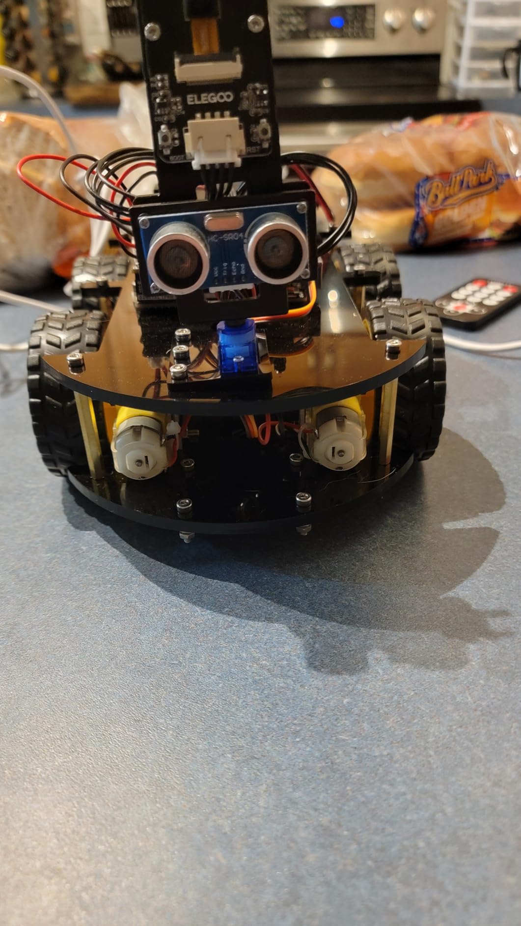 ELEGOO UNO R3 Smart Robot Car Kit V4 with Camera, Compatible with Arduino | FPV Video, Line Tracking, Obstacle Avoidance, Auto Follow, App & IR Control, Class STEM Building & Coding Kit, Gift for 12+ customer photo 1