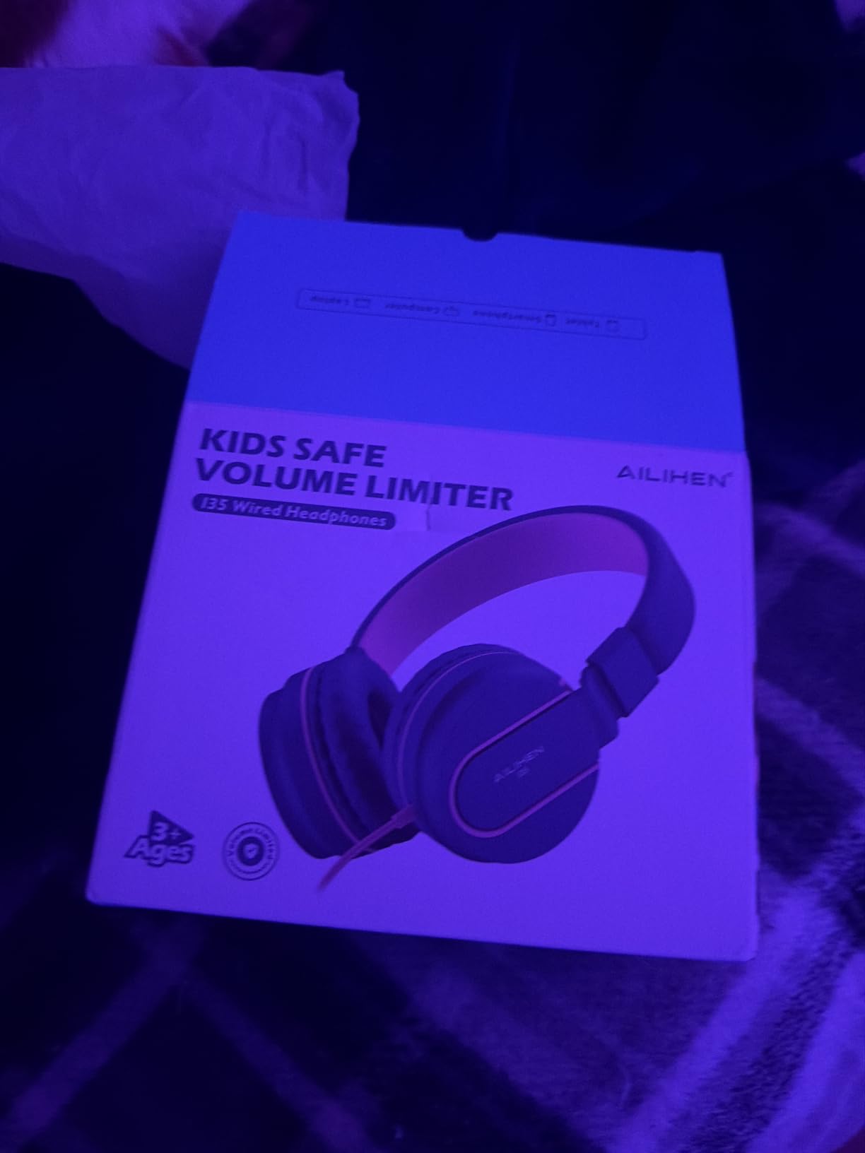 Kids Headphones for School with Microphone, 93dB Volume Limited, PinkPurple | Wired On Ear Headphones for Girls Boys, Foldable Lightweight Headphone for Classroom Learning & Entertainment Travel Computer customer photo 2