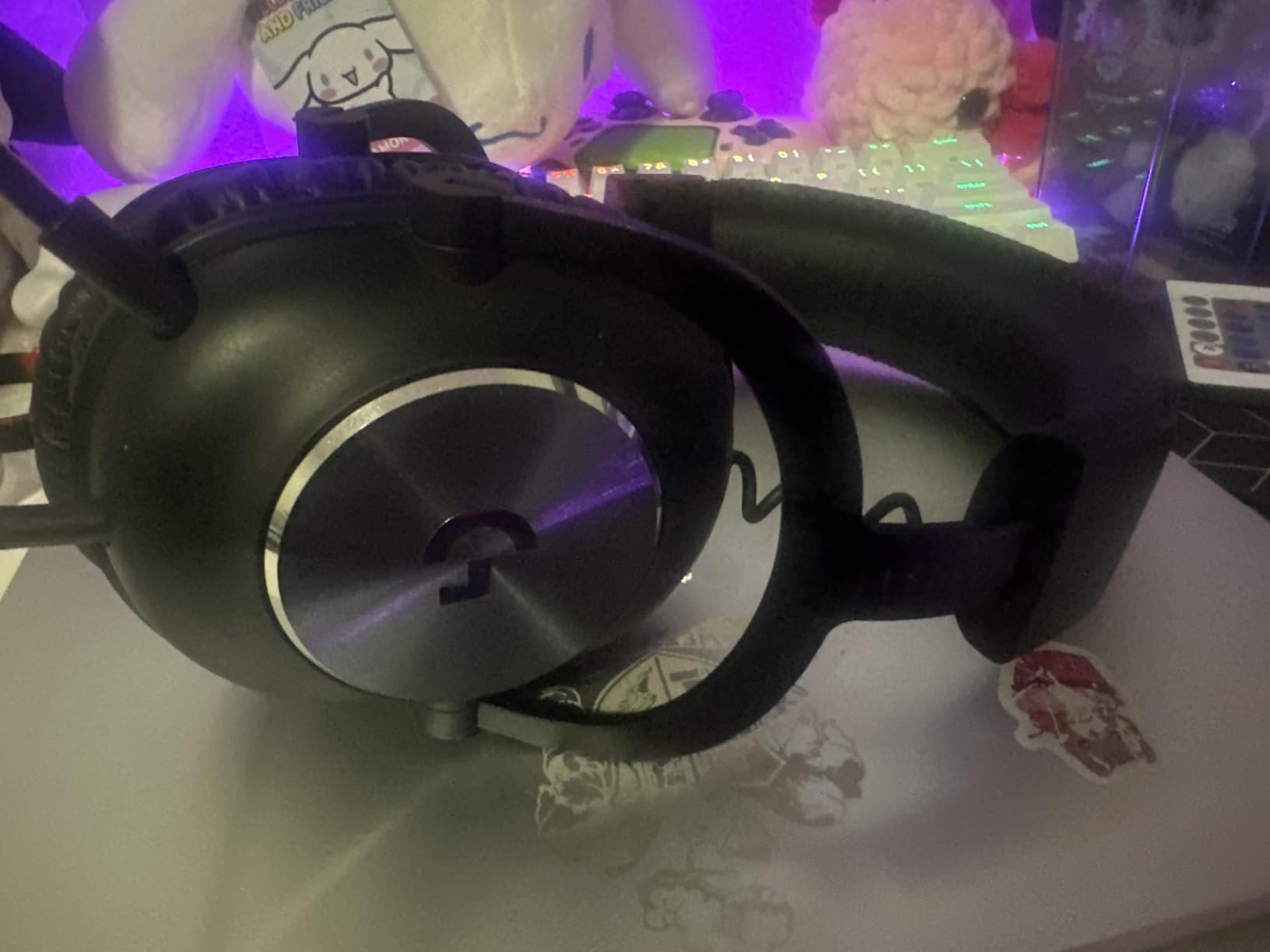 Logitech G PRO X Wired Gaming Headset - Blue VO!CE Detachable Boom Mic, DTS 7.1, 50 mm Drivers, USB/3.5mm Aux, Spare Memory Foam Ear Pads, Bag & USB DAC Included customer photo 2