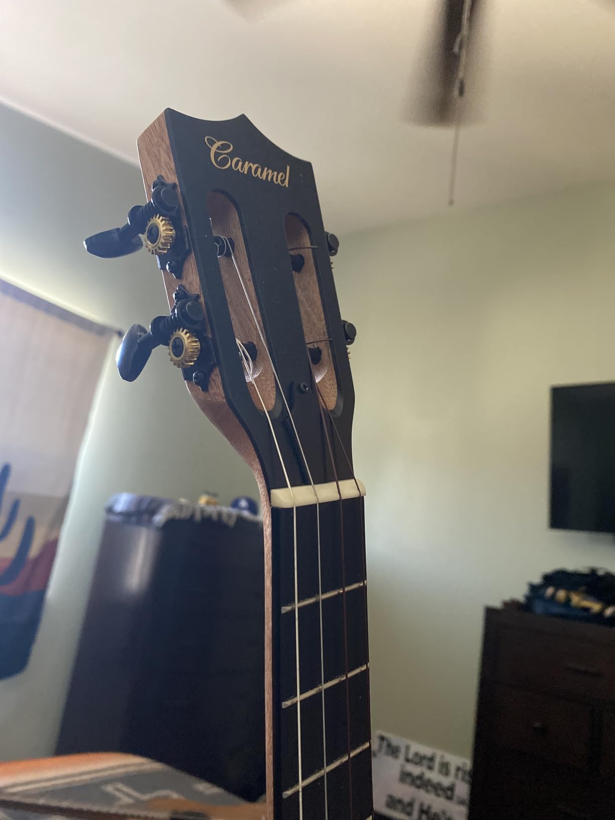 Caramel CB402 Baritone Electric All Solid Mahogany Wood Ukulele customer photo 1