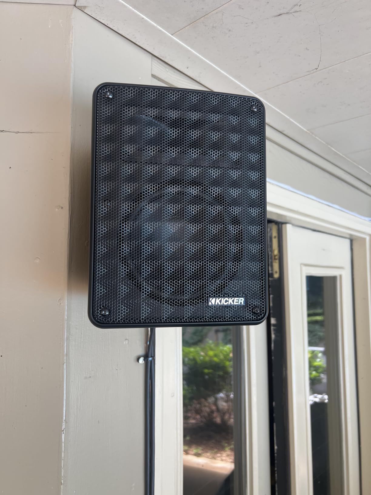 KICKER KB6B 2-Way Full Range Indoor Outdoor Speakers (Pair) Weatherproof Speakers for Patio Garage Poolside in-Home, 6.5 inch woofer, 2x5 inch Horn Tweeter Gray customer photo 2