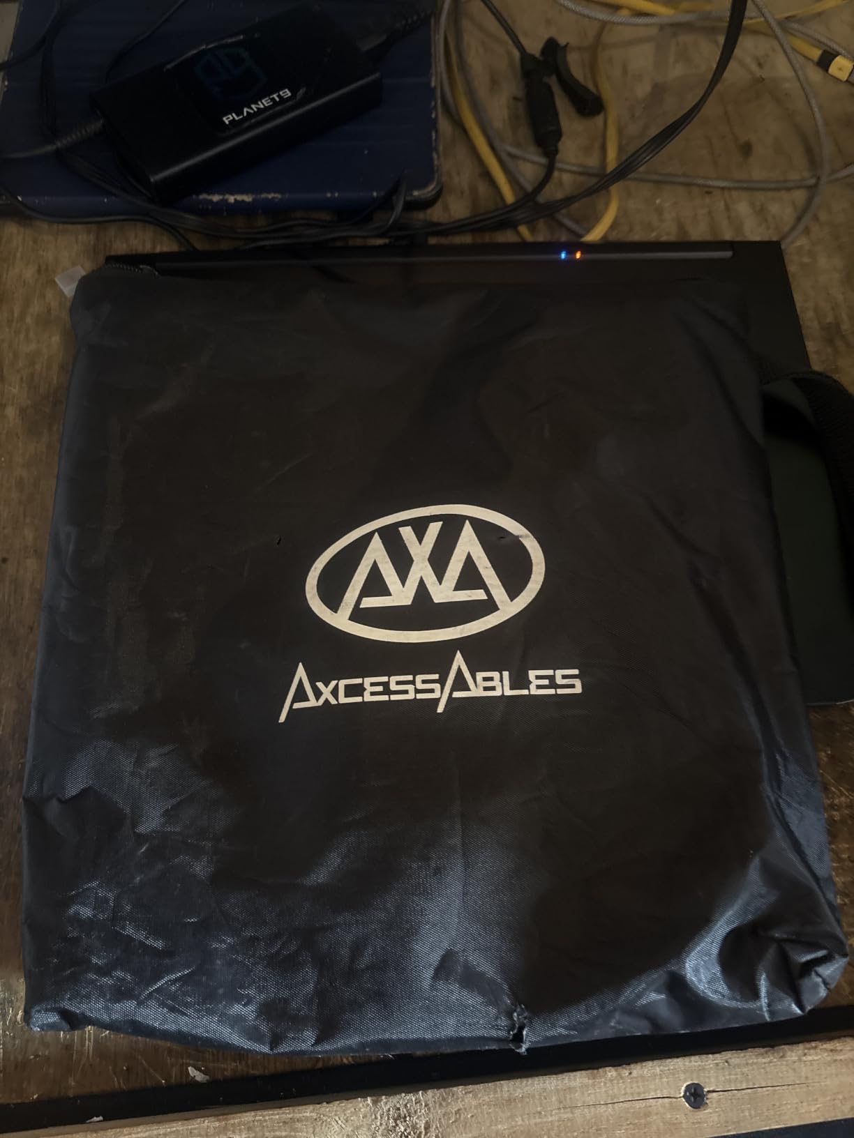 AxcessAbles Portable Folding Laptop Stand with Bag | Elevated MacBook Stand for Home Office, Music Production, Gaming, DJ Controller | No Assembly Required (White) customer photo 1