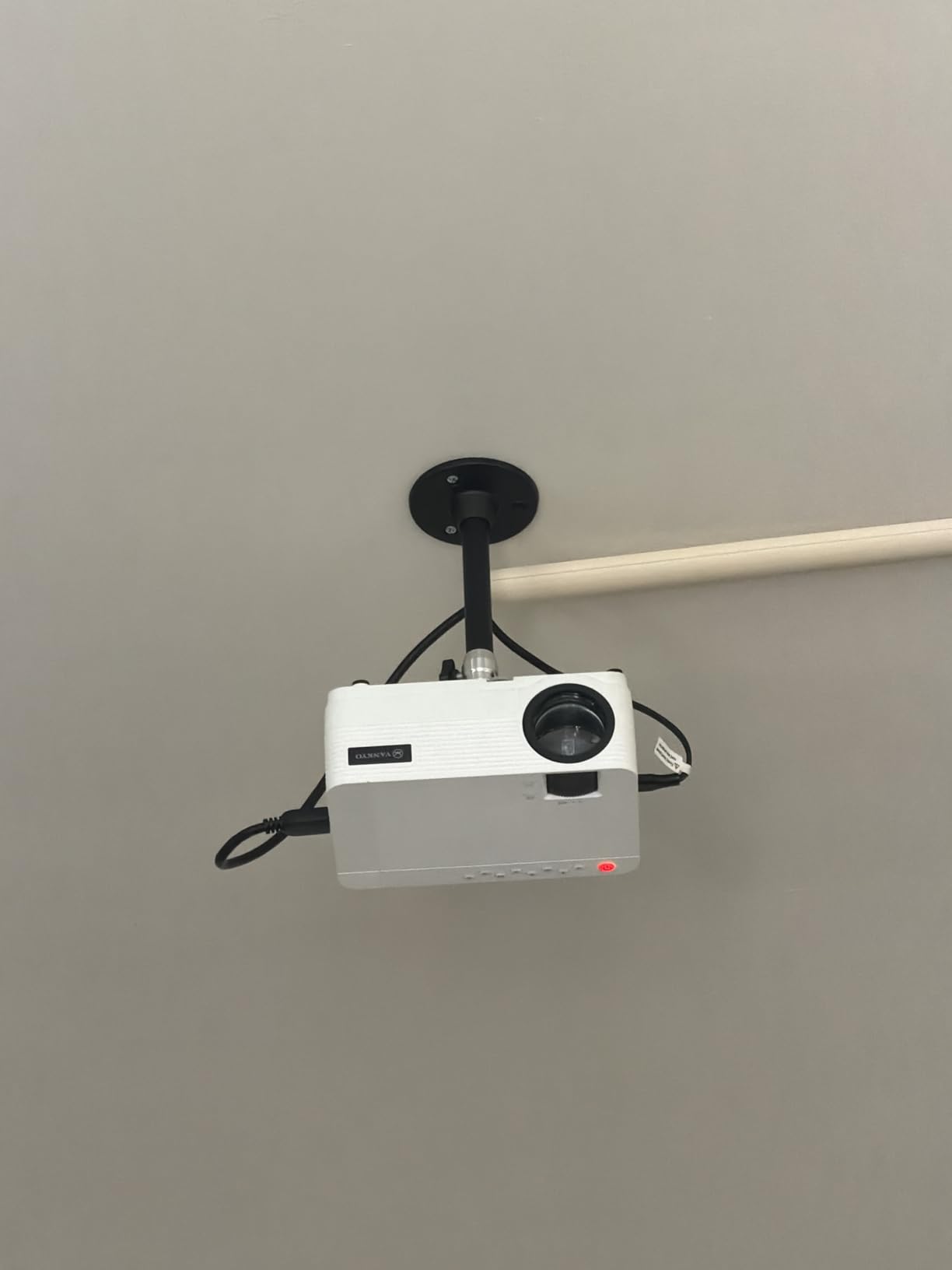 Mini Ceiling Wall Projector Mount Stand 175mm, Black | Projector Holder Compatible with QKK,DR.J,DBPOWER,Anker,VANKYO,AAXA,Jinhoo,PVO,TMY,AuKing and Most Other Mini Projector customer photo 1
