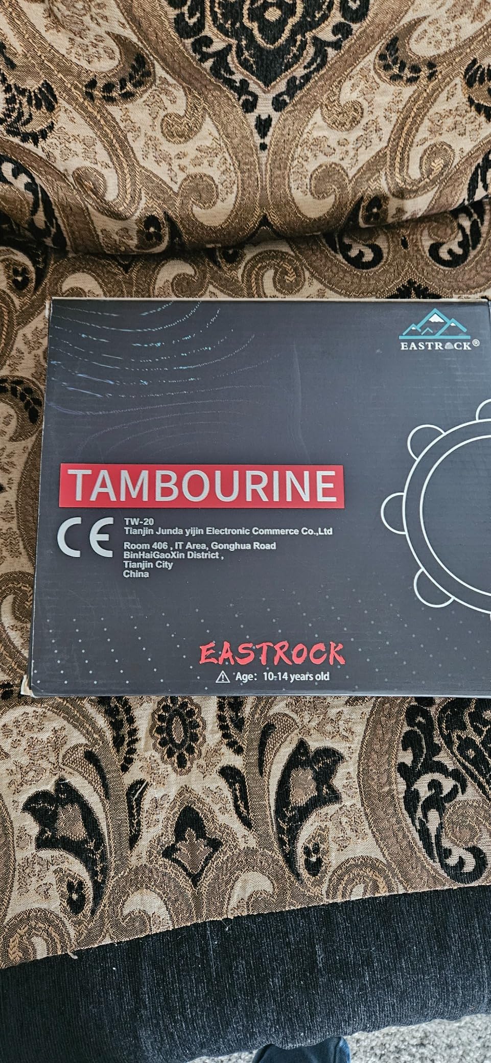 EastRock Double Row Tambourine Black Hand Percussion Half Moon customer photo 2