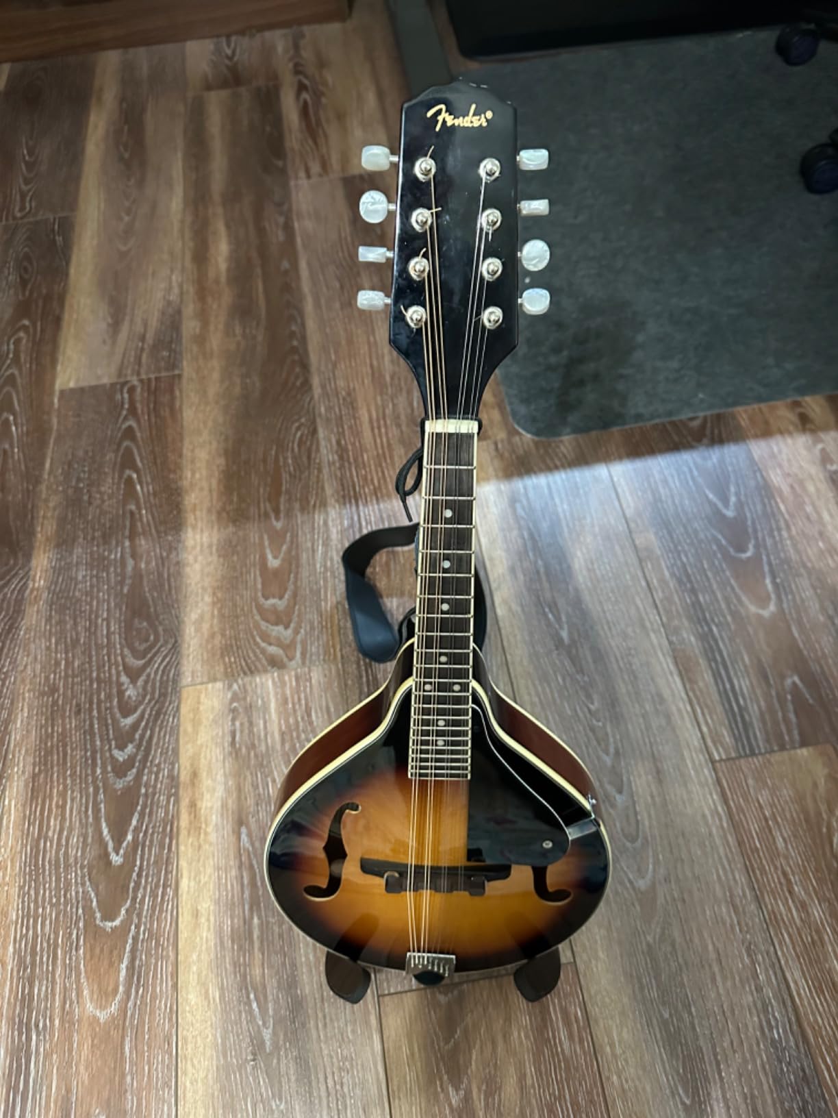 LALAOKS Wooden Ukulele Violin Stand Foldable Black Walnut X-Frame (X-1Pair) customer photo 1