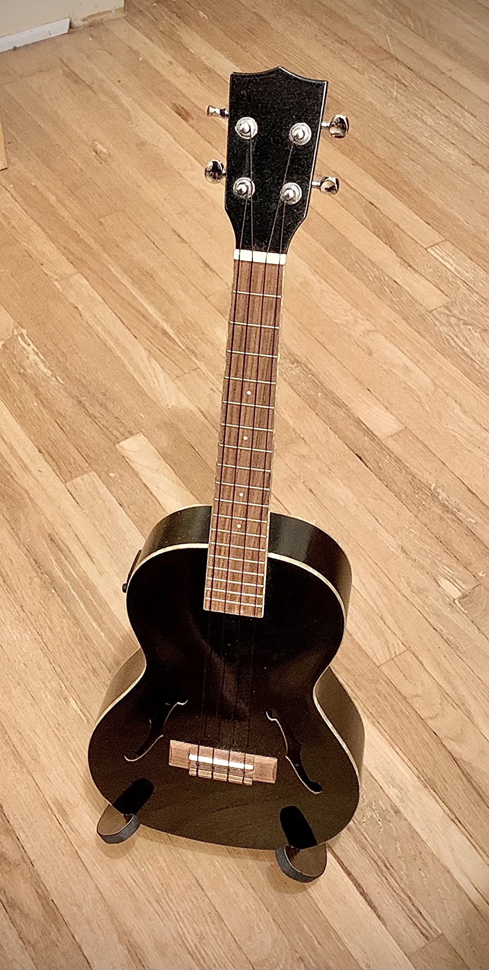 LALAOKS Wooden Ukulele Violin Stand Foldable Black Walnut X-Frame (X-1Pair) customer photo 2