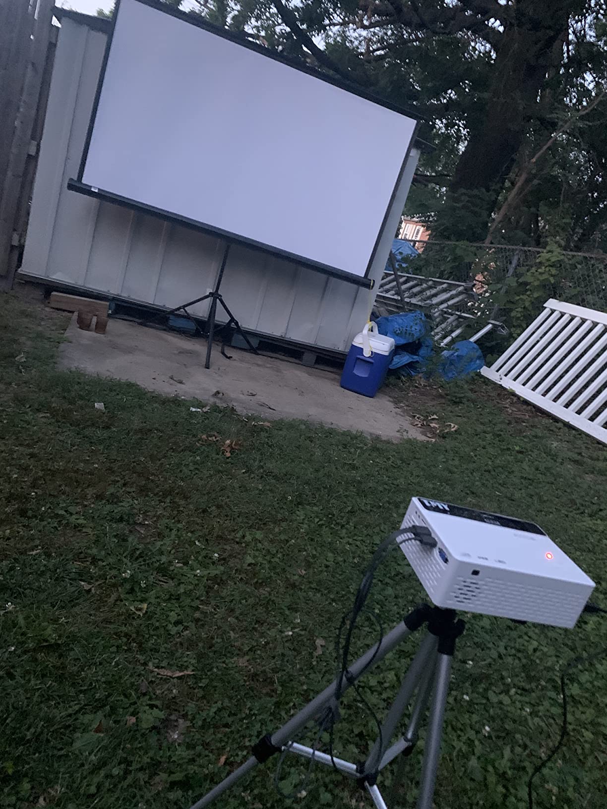 PropVue Projector Screen with Stand 120 inch for Movies & Presentations | Quick setup, stable tripod, adjustable height, portable, indoor & outdoor use for school, office, home theatre, movie night customer photo 2