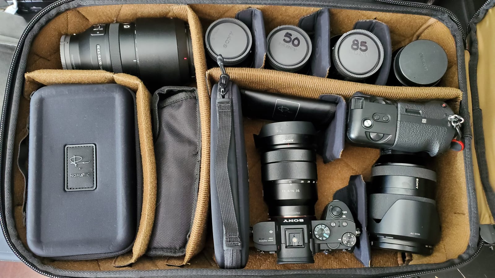 NOMATIC McKinnon Camera Backpack 35L - Camera Bag for Photographers - V1 | Customizable Dividers, Fits 16