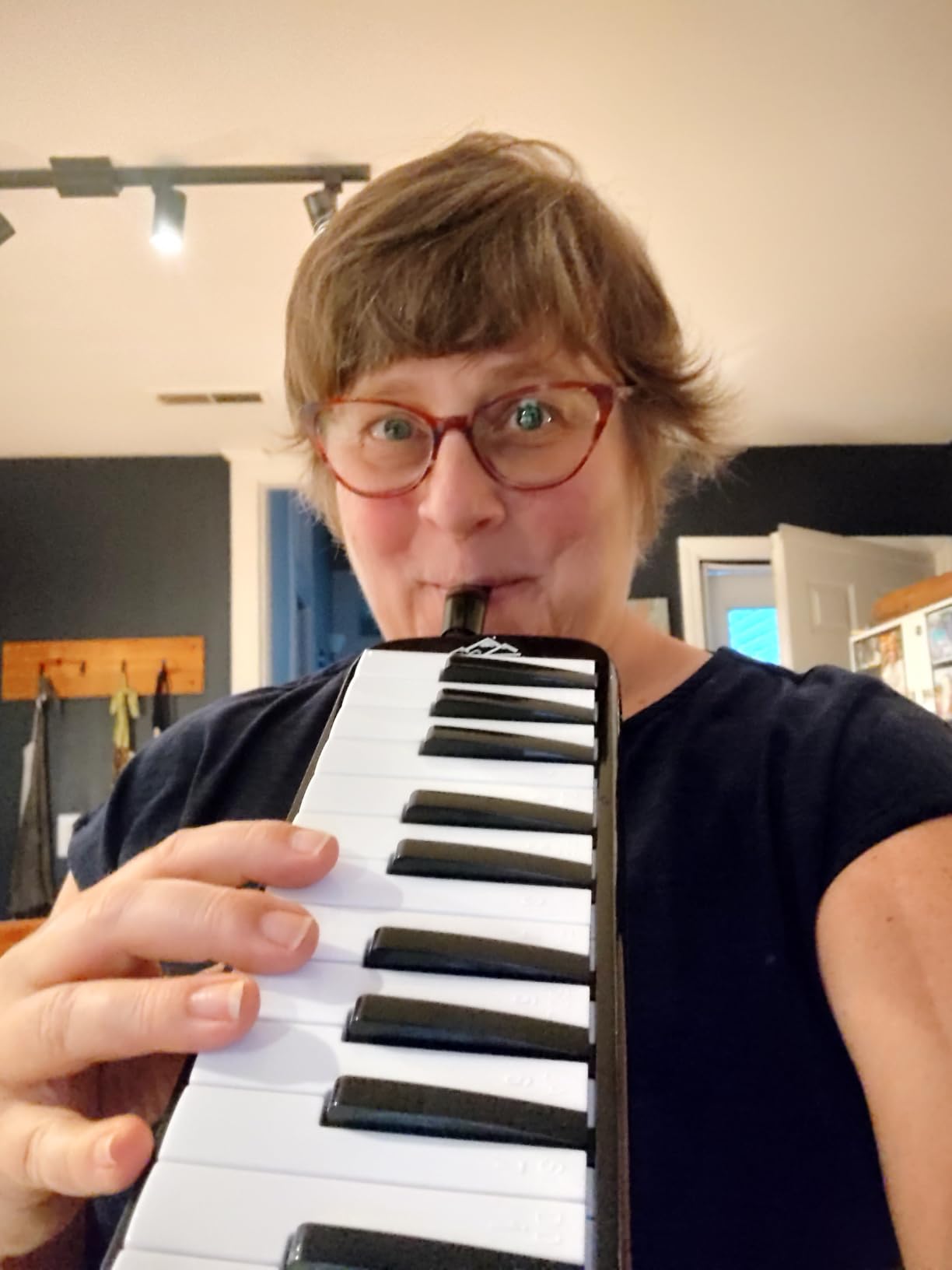EASTROCK 32 Key Melodica Instrument Air Piano Keyboard Soprano Melodica with 2 Mouthpieces Tube Sets Carrying Bag for Beginners Adults Gift Black customer photo 1