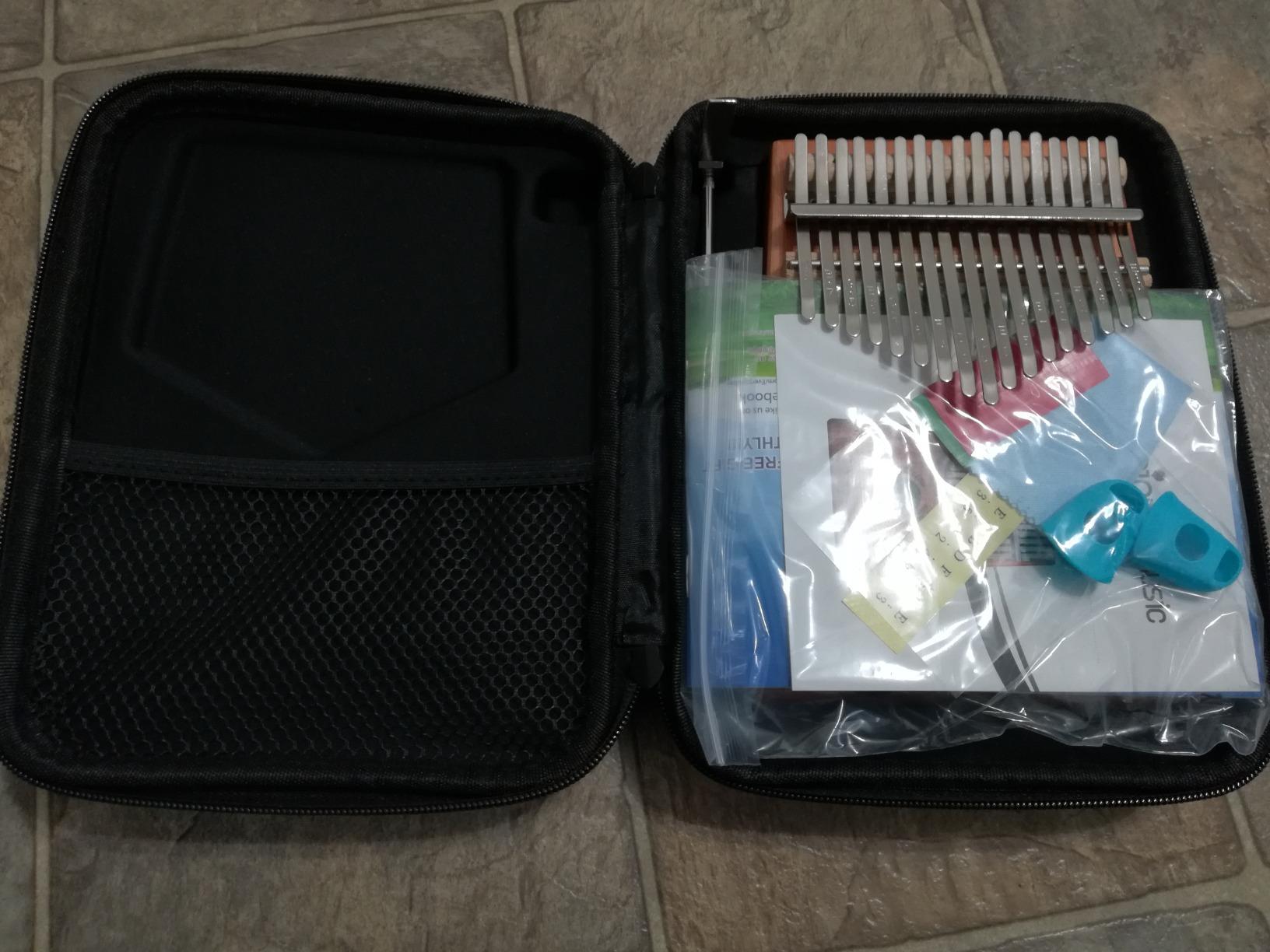 Everjoys Kalimba Thumb Piano 17 Keys, Professional Musical Instrument Finger Piano Marimbas with Portable Soft Cloth Bag, Fast to Learn Songbook, Tuning Hammer, All in One Kit customer photo 2