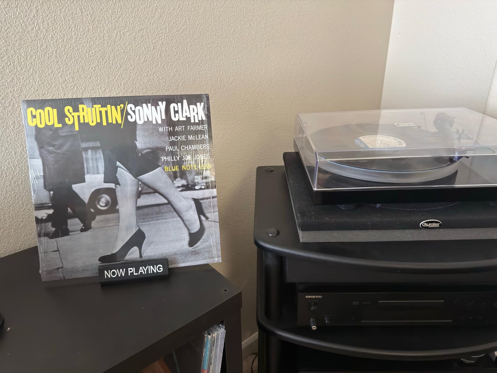 Heather & Willow Now Playing Vinyl Record Stand | Wooden Vinyl Record Holder Display | Wood Records Storage Stands for Albums & Turntables Gifts | Now Spinning Vinyl Accessories Rack customer photo 1