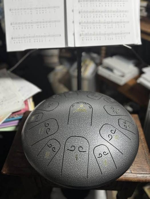 Steel Tongue Drum, AKLOT 8 inch 8 Notes Tank Drum C Key Percussion Steel Drum Kit w/Drum Mallets Note Stickers Finger Picks Mallet Bracket and Gig Bag customer photo 1