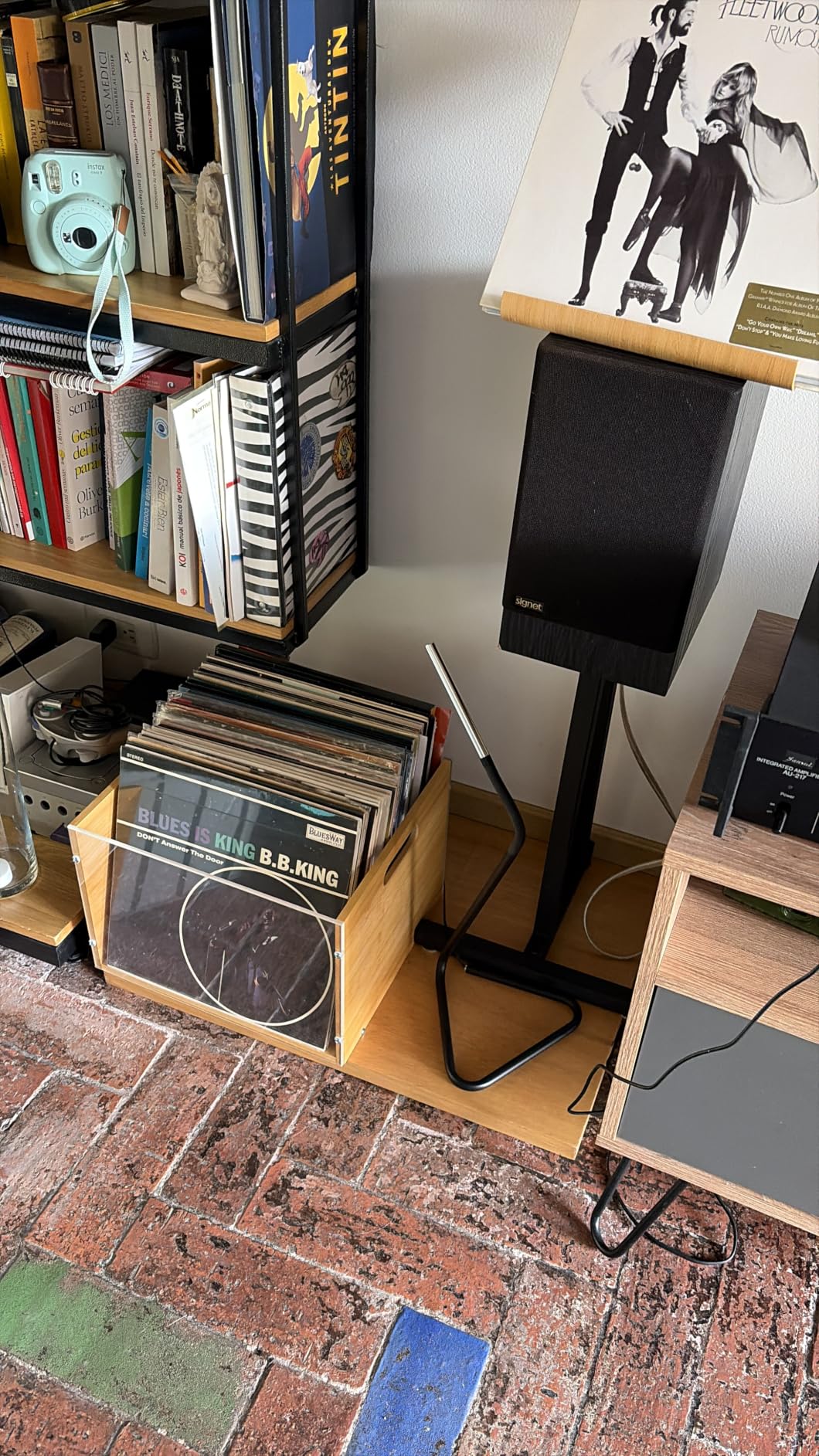 X-cosrack Vinyl Record Storage Crate, Visible Acrylic & Bamboo Vinyl Record Holder with Handle, Record Crates for Vinyl LP Album Magazine, Cube Box Storage and Organizer, Easy to Assemble customer photo 2