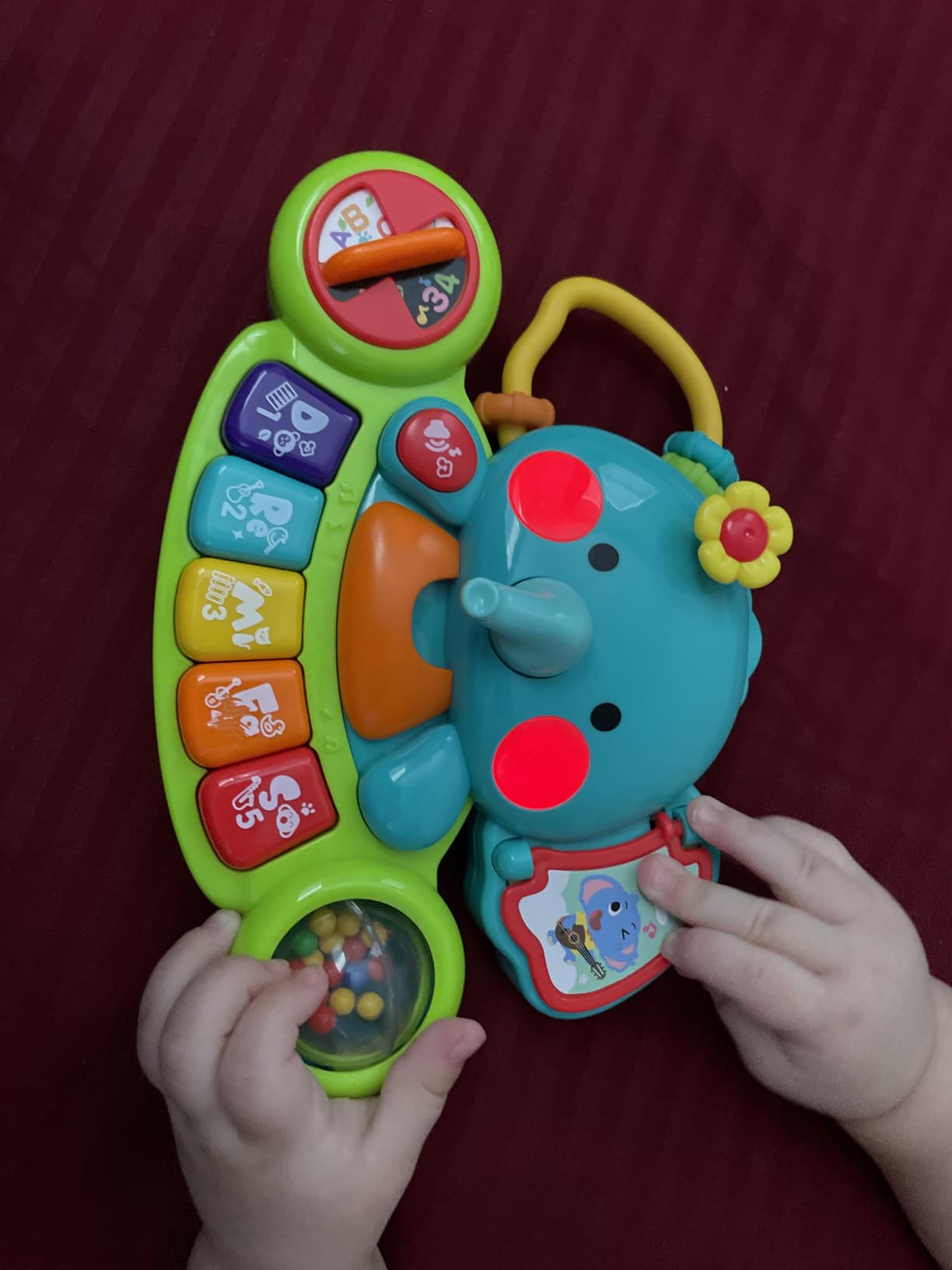Baby Piano Toys 6-12 Months, Elephant Piano Keyboard Newborn & Infant Toys | Light Up Musical Toddler Toys for 1 Year Old Boy Girl customer photo 2
