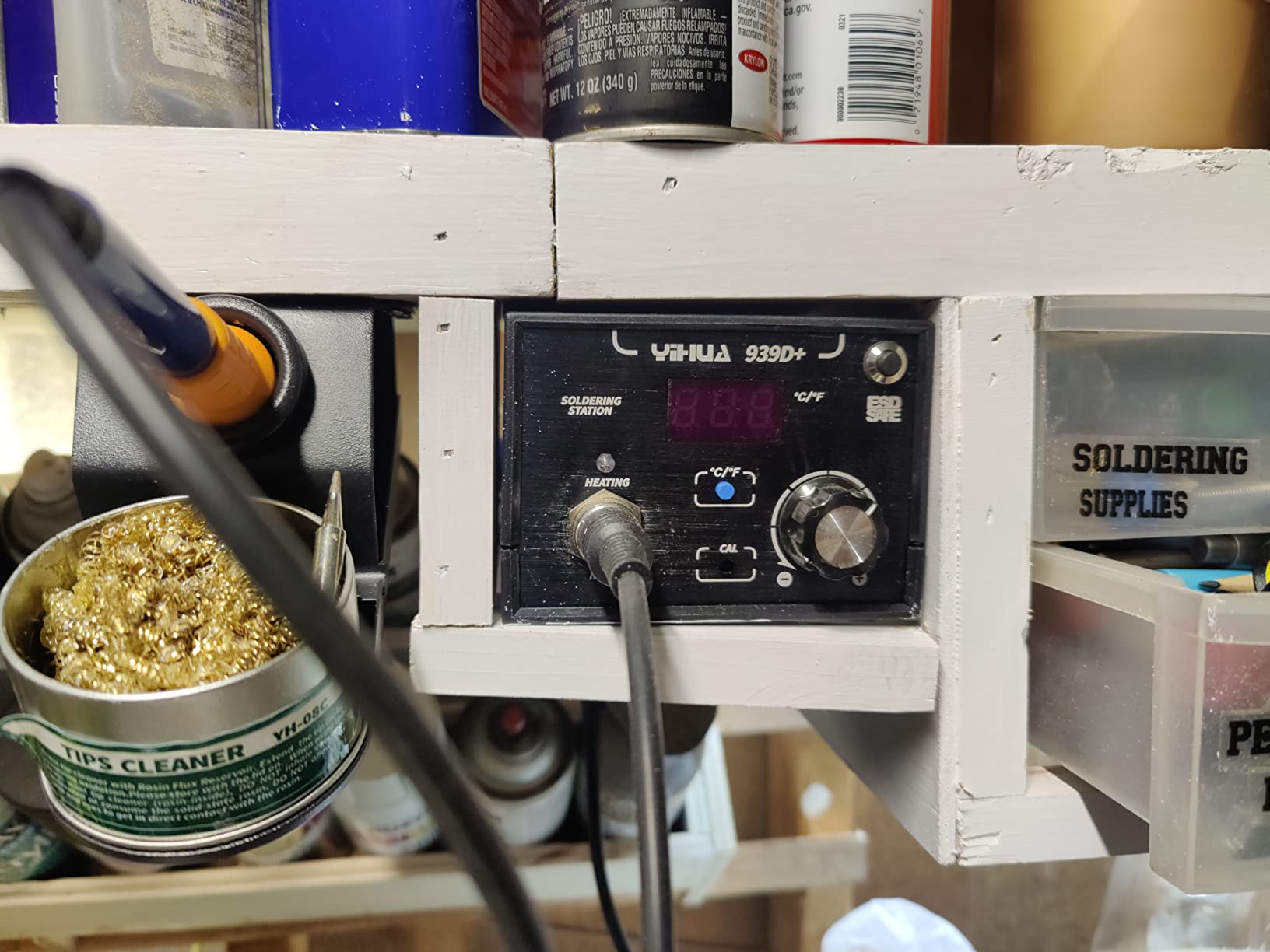 YIHUA 939D+ Digital Soldering Station, 75W Equivalent with Precision Heat Control (392°F to 896°F) and Built-in Transformer. ESD Safe, Lead Free with °C/°F display (Green) customer photo 2