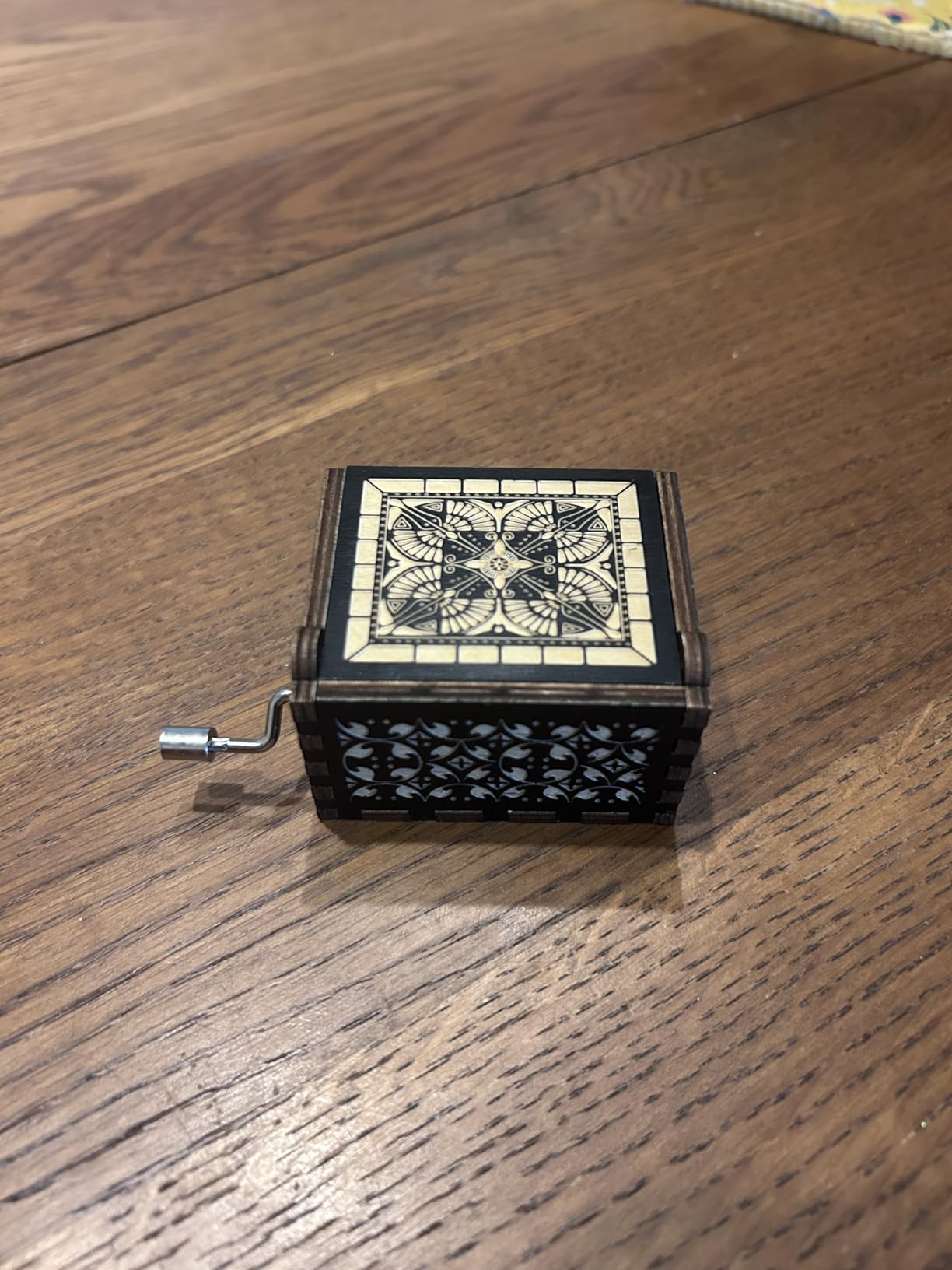 Can't Help Falling in Love Wood Music Box, Antique Engraved Music Boxes | Wooden Music Box Gifts for Lover, Boyfriend, Girlfriend, Husband, Wife (Black) customer photo 2