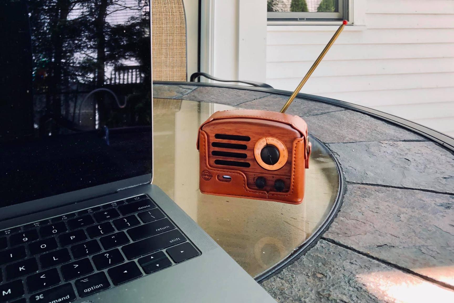 Muzen OTR Walnut Retro Vintage Bluetooth Speaker, Small FM Radio/AUX Gift customer photo 1
