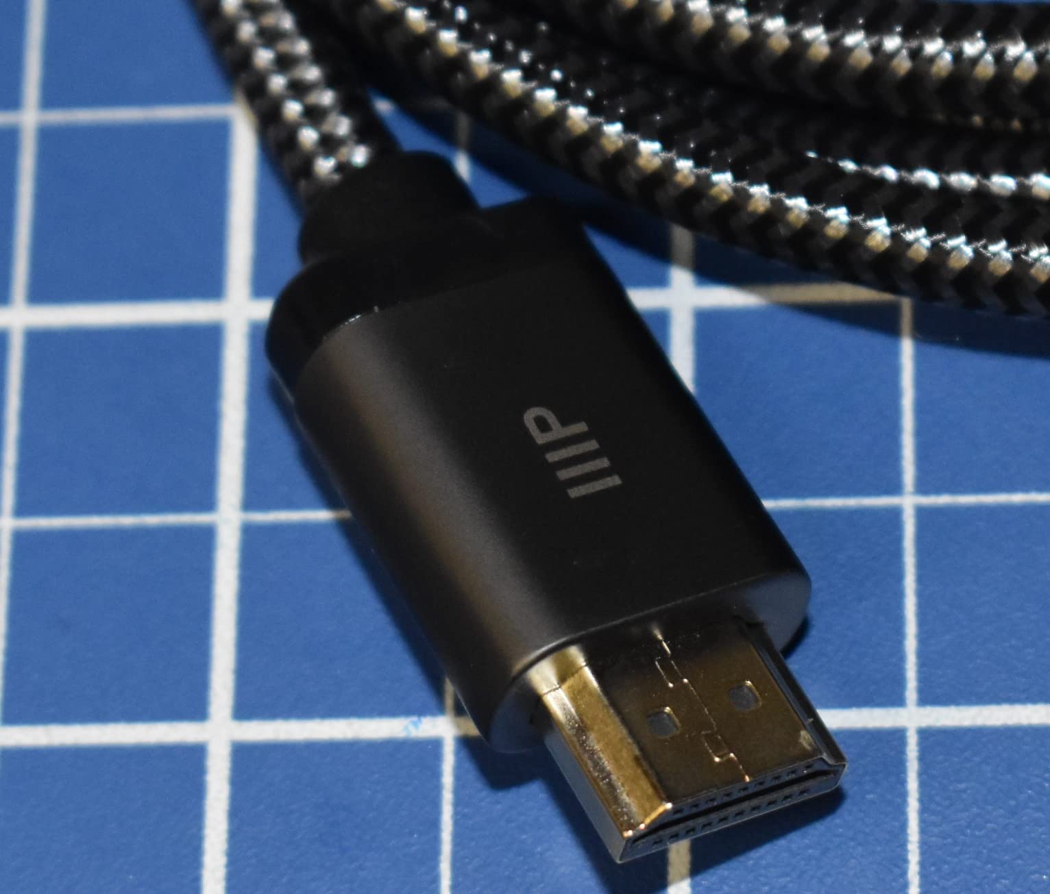 Monoprice 8K Certified Ultra High Speed HDMI Cable - Braided - HDMI 2.1, 8K@60Hz, 4K@120Hz, 48Gbps, HDR, VRR, CL2 In-Wall Rated, 10ft, Black customer photo 1