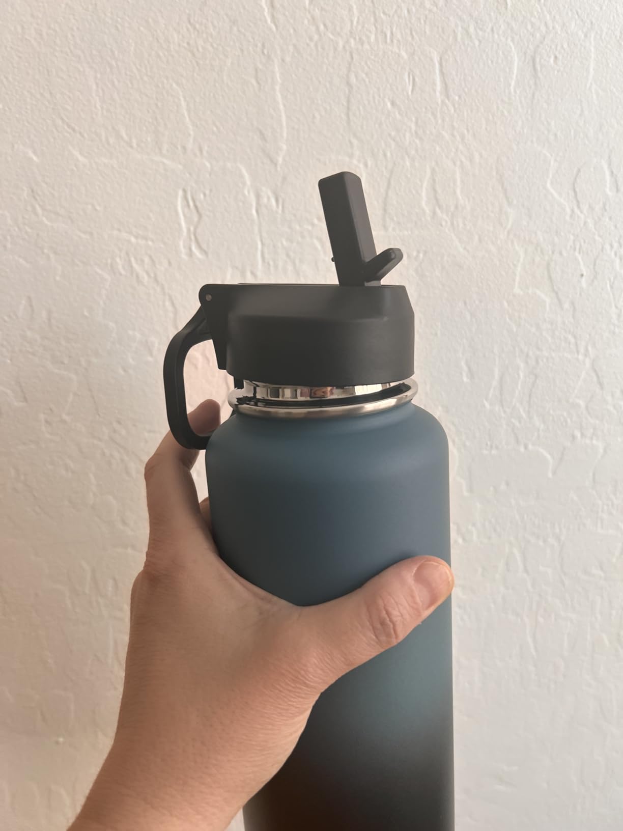 Coolflask Half Gallon Water Bottle Insulated with Straw & 3 Leakproof Lids | 64 oz Large Water Jug Stainless Steel Triple-Wall, Cold 48+h/Hot 24+h Dishwasher Safe, BPA-Free, for Sports Gym & Hiking customer photo 2