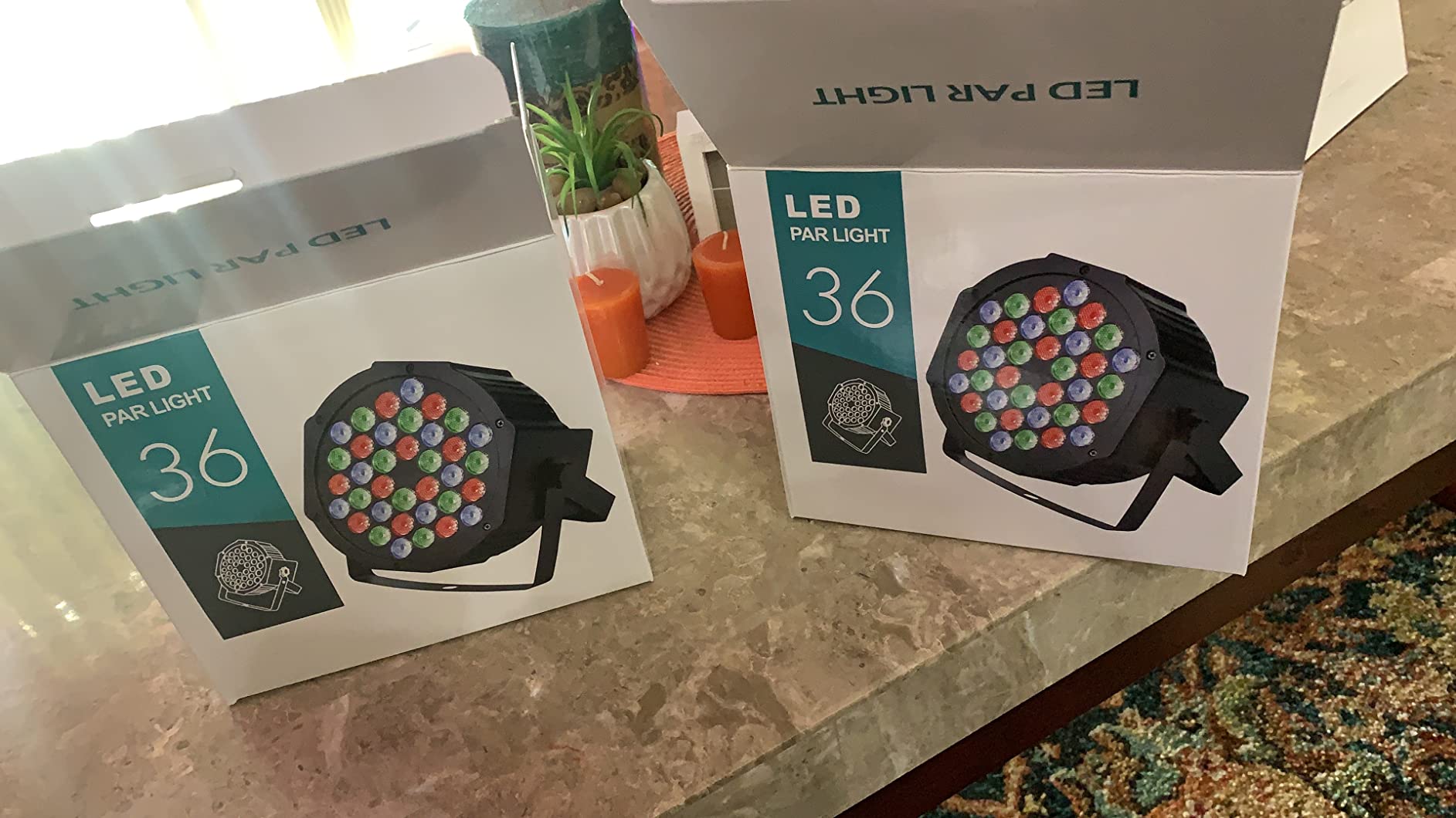 4-Pack JAJALUYA LED Par Lights 36 LED Stage Lights 7 Modes RGB DJ Lights with Sound Activated Remote and DMX Control DJ Uplighting for Birthday Party Events Wedding Christmas Stage Lighting customer photo 2