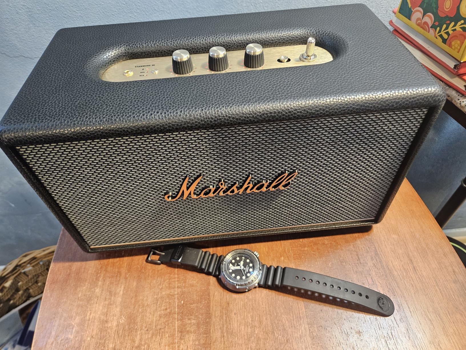 Marshall Stanmore III Bluetooth Home Speaker - Loud Stereo Sound with Bass and Treble Controls | Plug-in Powered | Record Player Compatible | RCA and 3.5mm Aux Inputs - Black customer photo 1