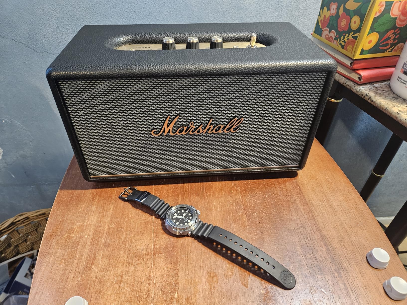 Marshall Stanmore III Bluetooth Home Speaker - Loud Stereo Sound with Bass and Treble Controls | Plug-in Powered | Record Player Compatible | RCA and 3.5mm Aux Inputs - Black customer photo 2