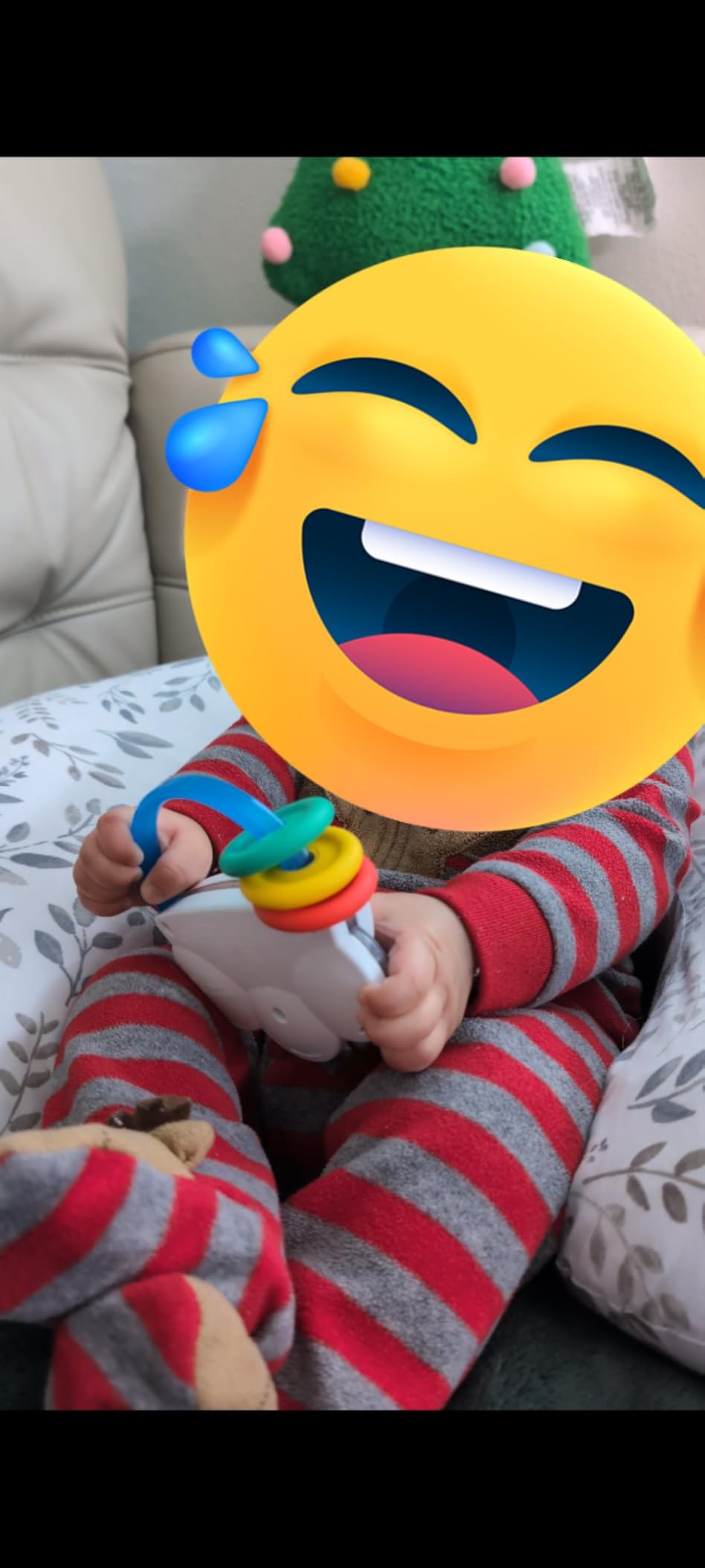 Baby Einstein Tiny Tambourine Musical Toy & Rattle, BPA Free, Take Along, Age 3 Months+ customer photo 2