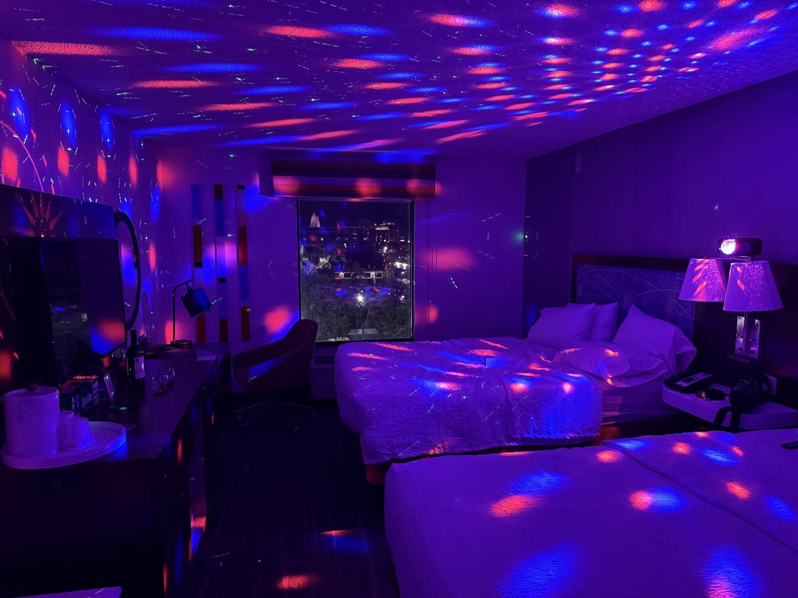 Dj Party Disco Ball Lights with Pattern and Sound Activated,10 ft USB Cable, Laucnpty LED Stage Strobe Light that Sync with Music, Christmas Rave/Home Karaoke/Dance/Club Bar Lights for Parties customer photo 2