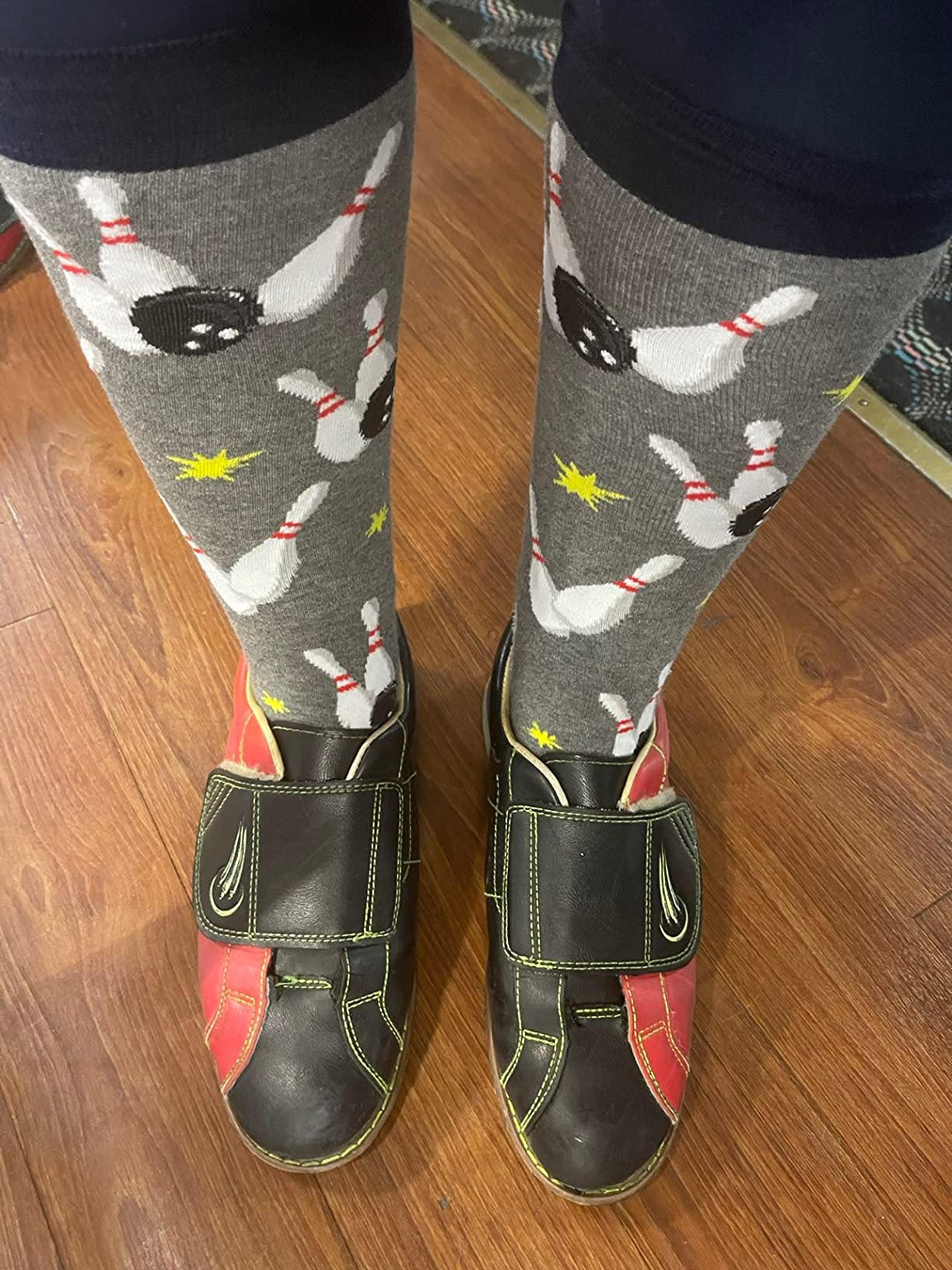HAPPYPOP Funny Gifts for Men - Dad Music Golfing Guitar Bowling Republican Husband Socks customer photo 1